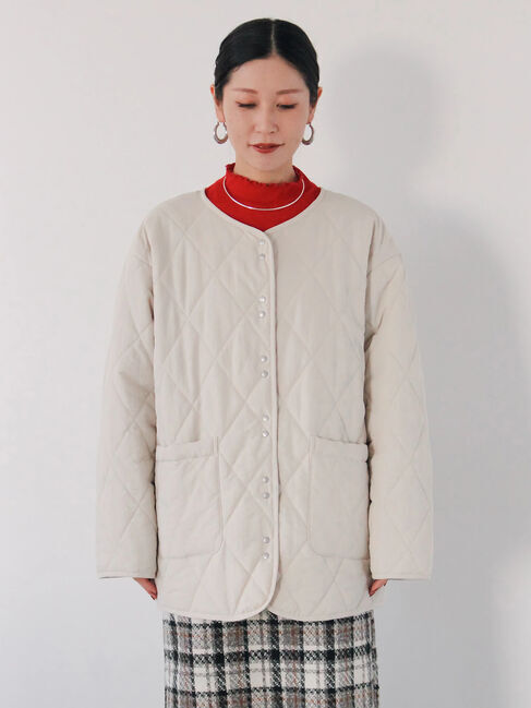 Samansa Mos2 blue「キルトミドルコート」|その他|