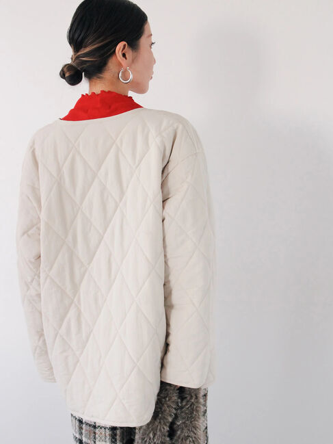 Samansa Mos2 blue「キルトミドルコート」|その他|