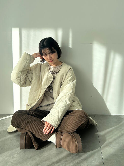 Samansa Mos2 blue「キルトミドルコート」|その他|