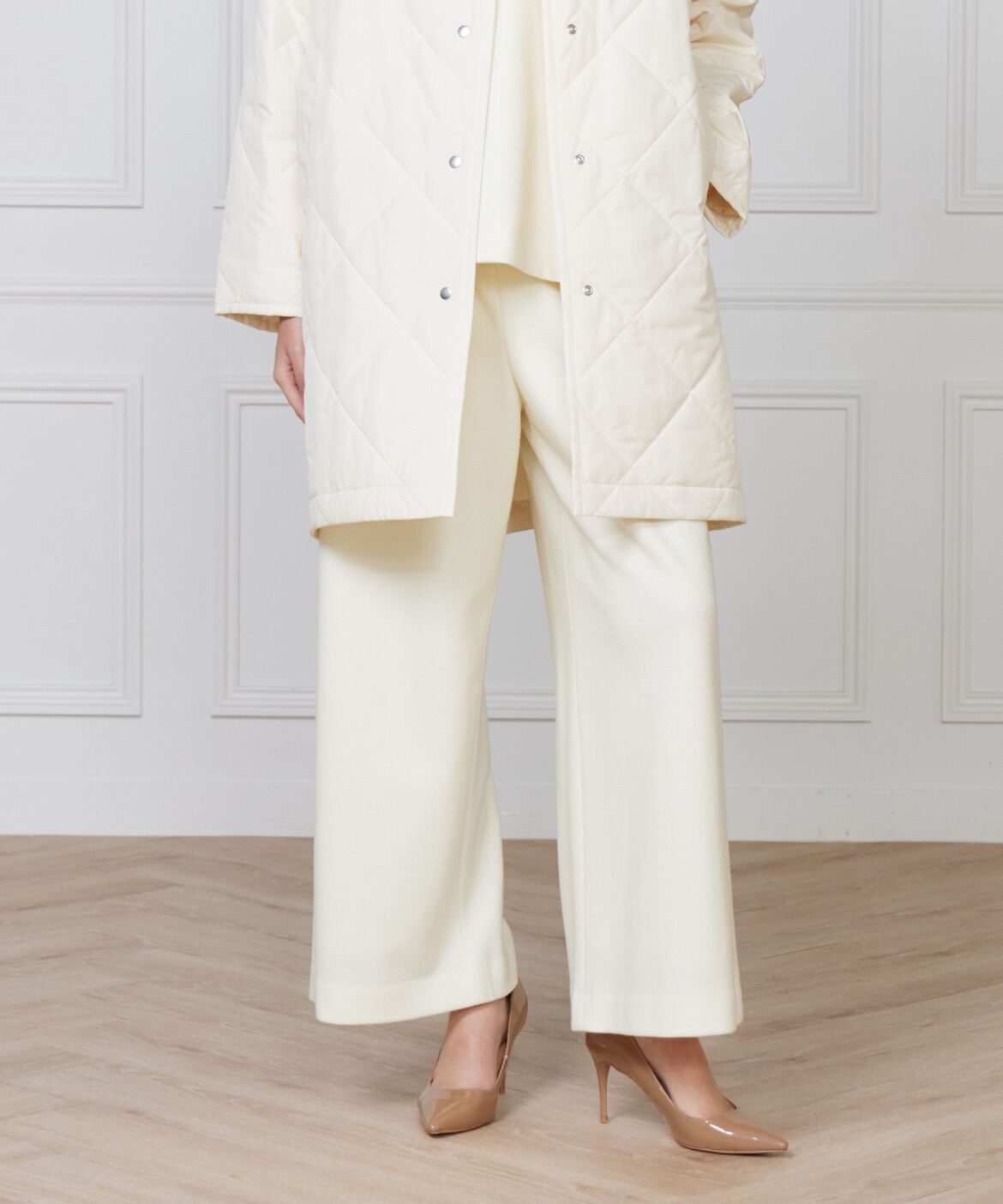 7-IDconcept.「ドロストストレートワイドパンツ」|その他|オフホワイト1