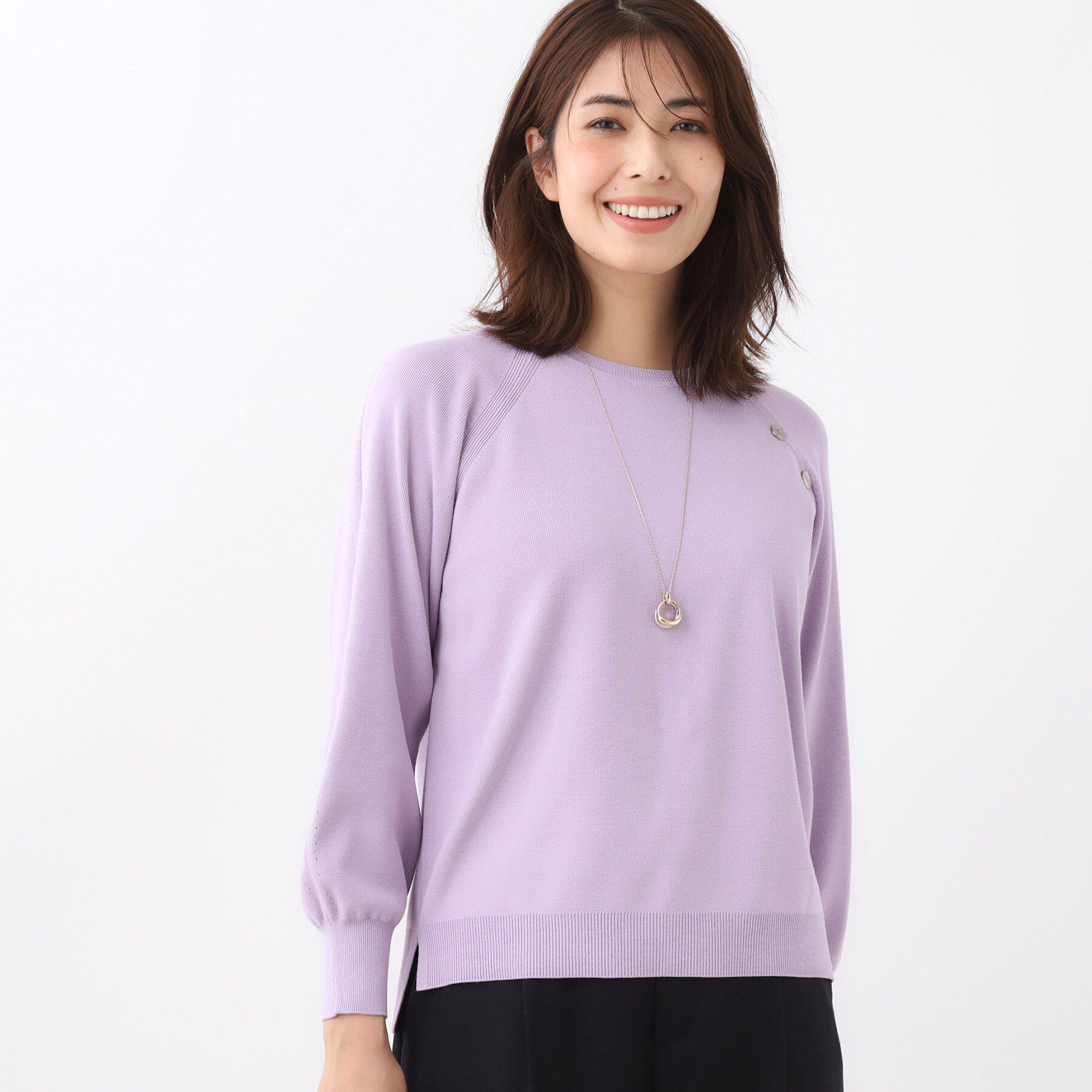ゆったり着られる◎】ラグランスリーブニット（Reflect）｜ルミネの