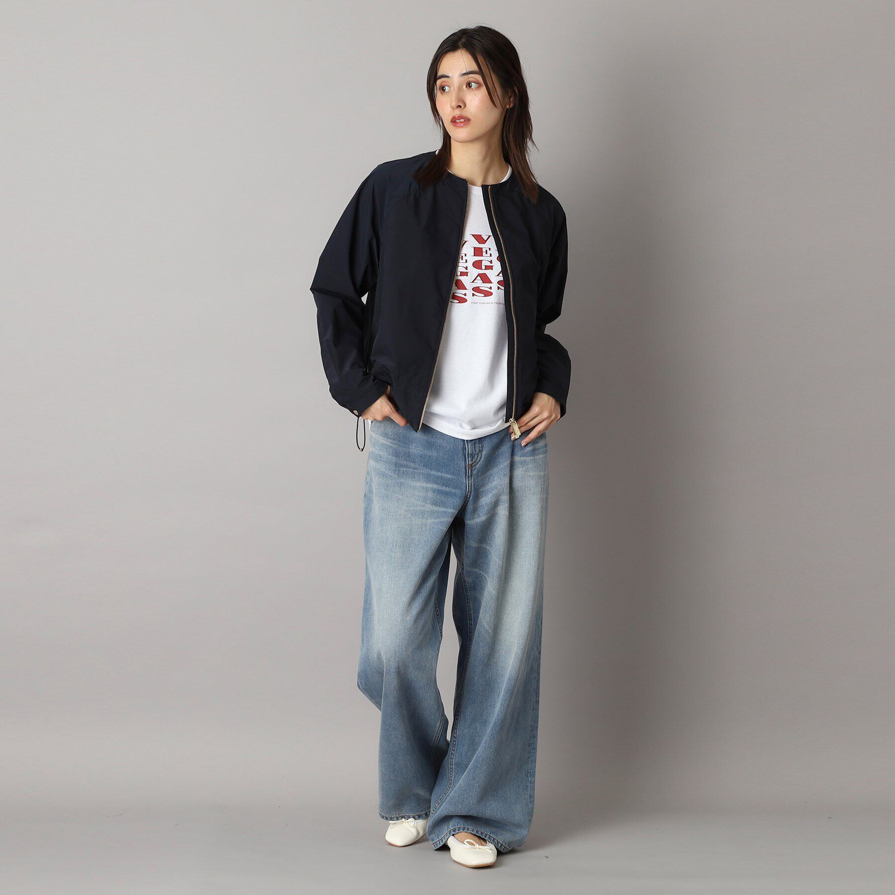 DRESSTERIOR「WOOLRICH（ウールリッチ）CITY BOMBER ノーカラージャケット」|ブルゾン・スタジャン|