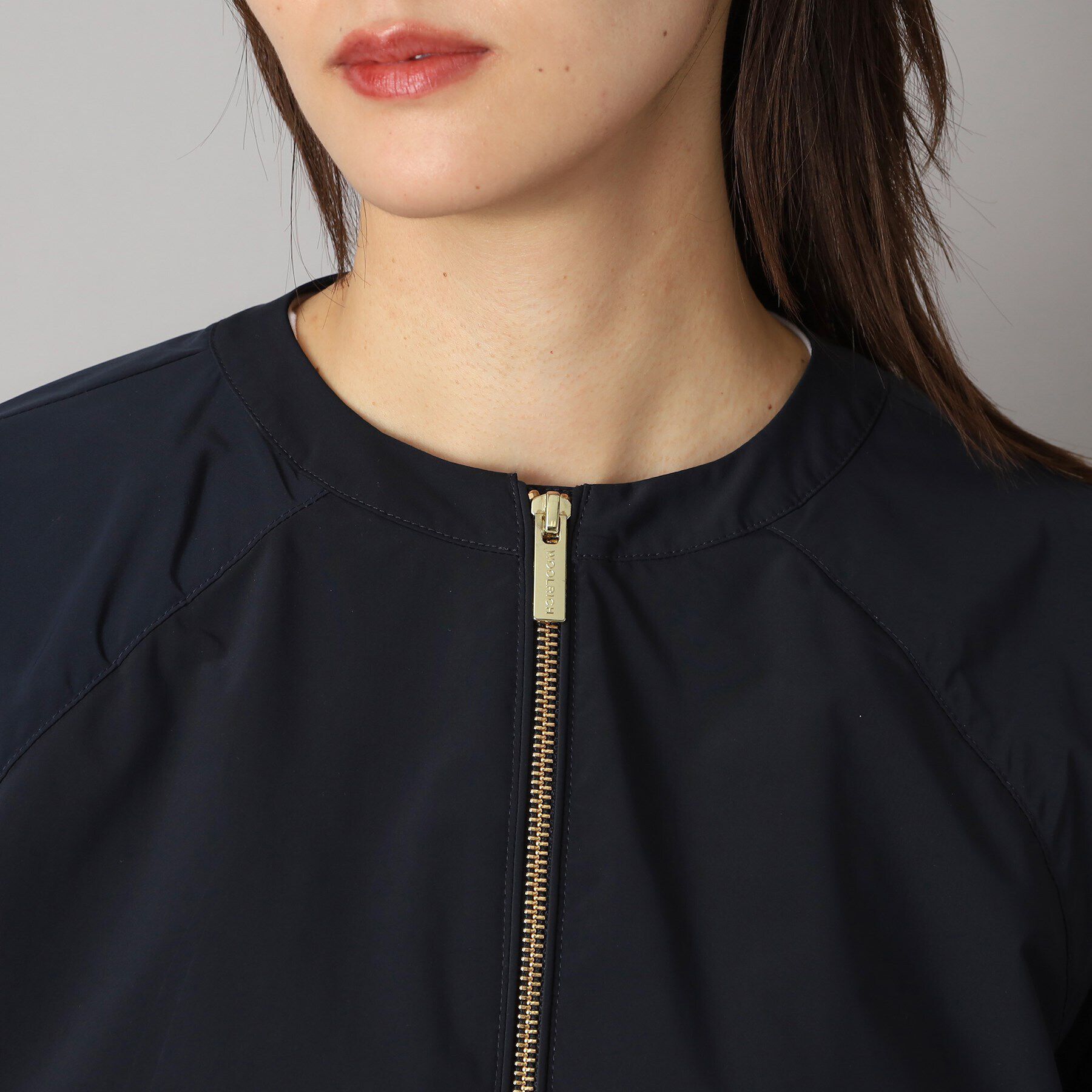 DRESSTERIOR「WOOLRICH（ウールリッチ）CITY BOMBER ノーカラージャケット」|ブルゾン・スタジャン|