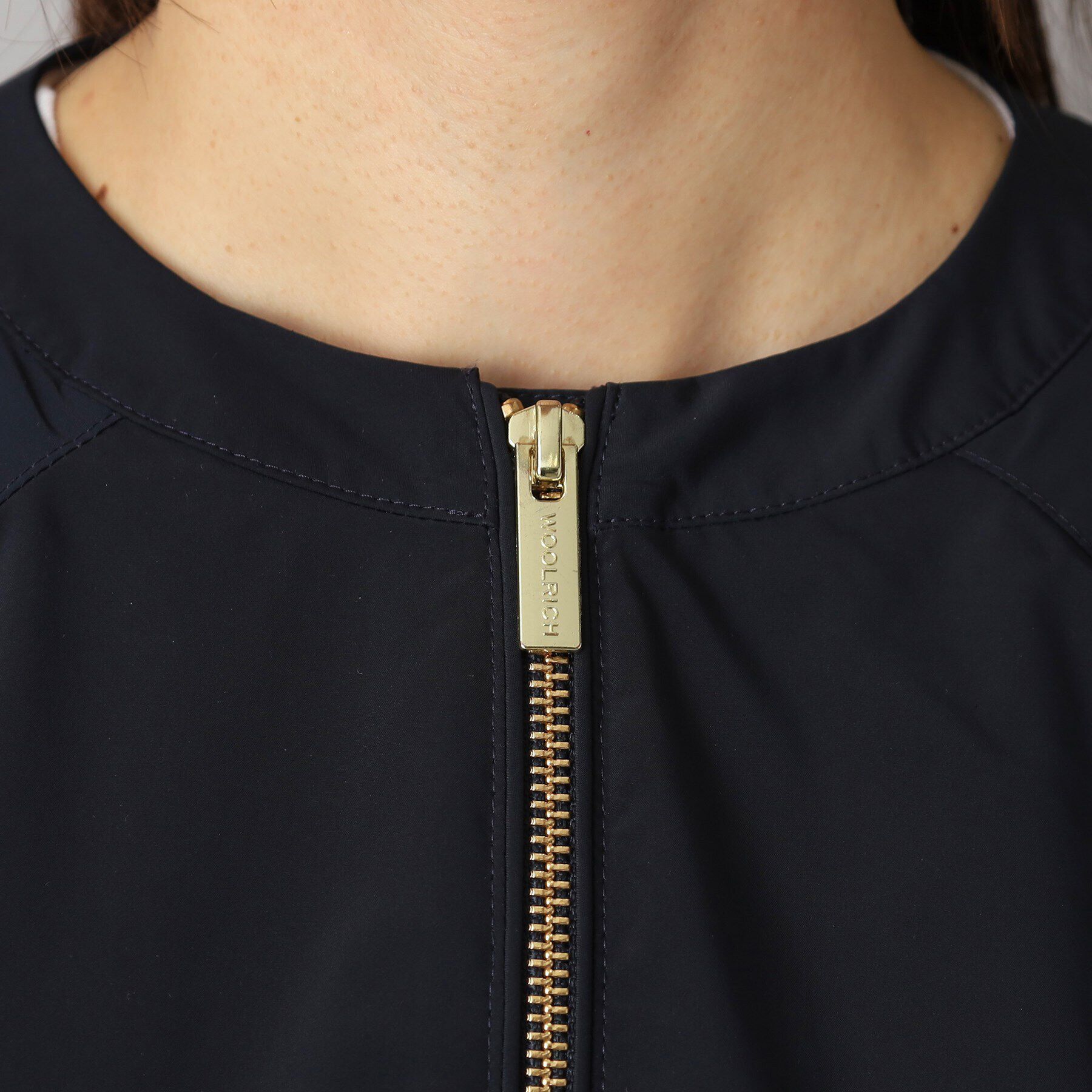 DRESSTERIOR「WOOLRICH（ウールリッチ）CITY BOMBER ノーカラージャケット」|ブルゾン・スタジャン|