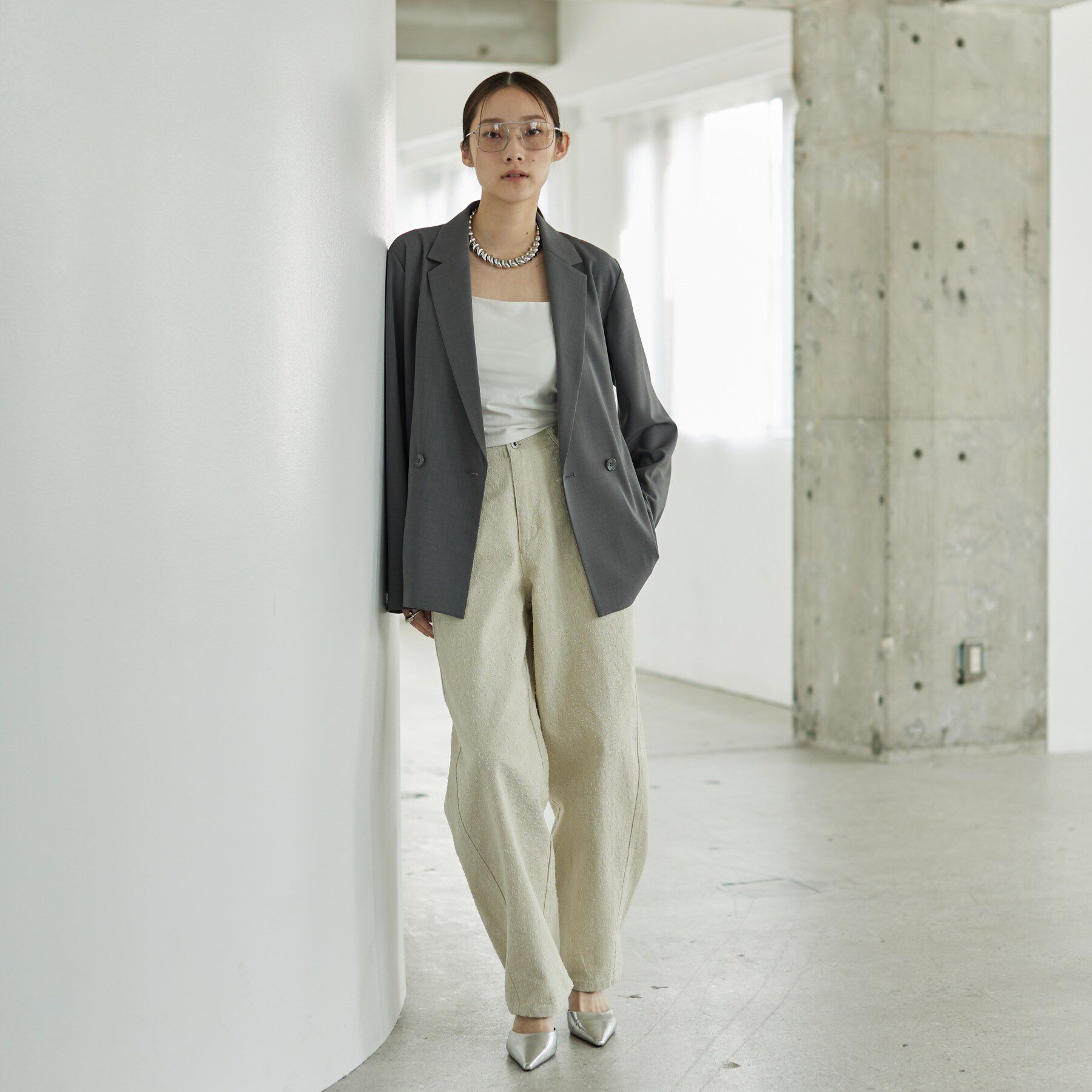 GALLEST「Comfy SET UP｜ダブルブレストイージージャケット【セットアップ対応／通勤／カセット服】」|テーラードジャケット|