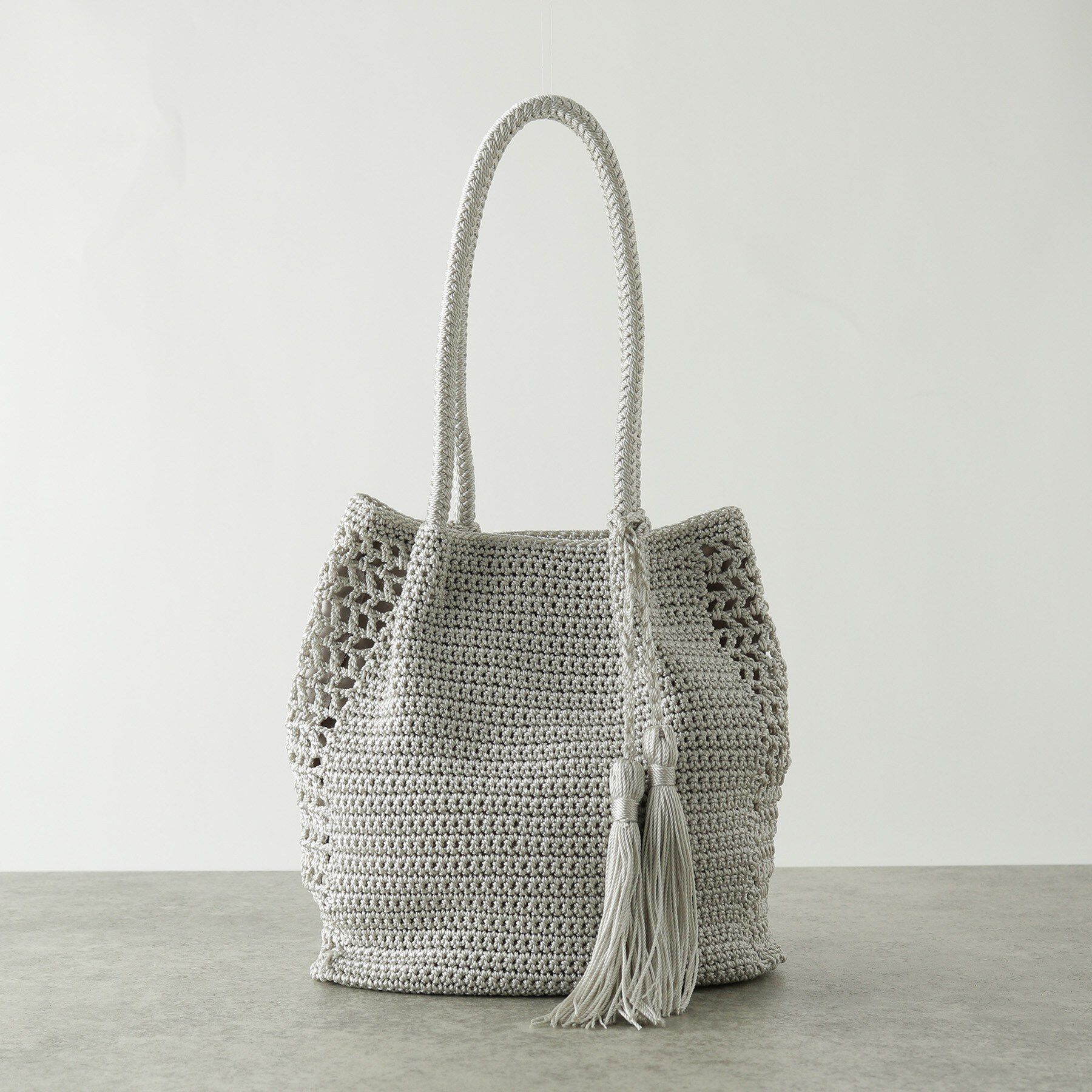 GALLEST「コード編みタッセルトート」|トートバッグ|