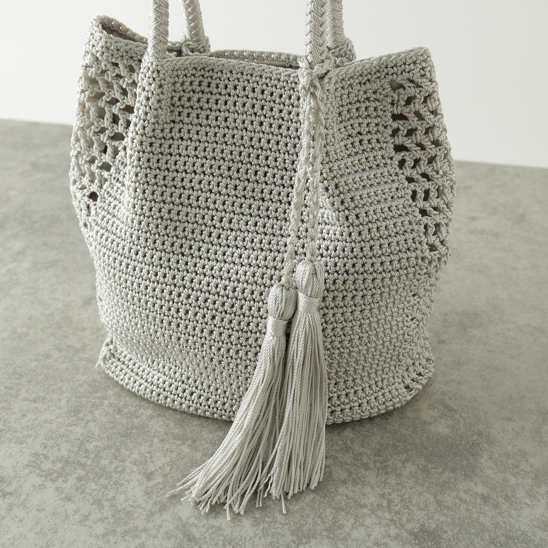 GALLEST「コード編みタッセルトート」|トートバッグ|