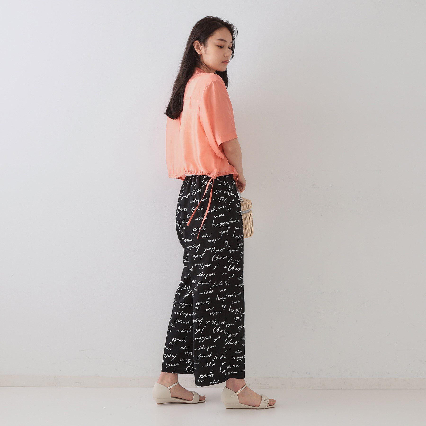 OPAQUE.CLIP「裾ドロストシアーショートシャツ【洗濯機洗い可】」|シャツ・ブラウス|