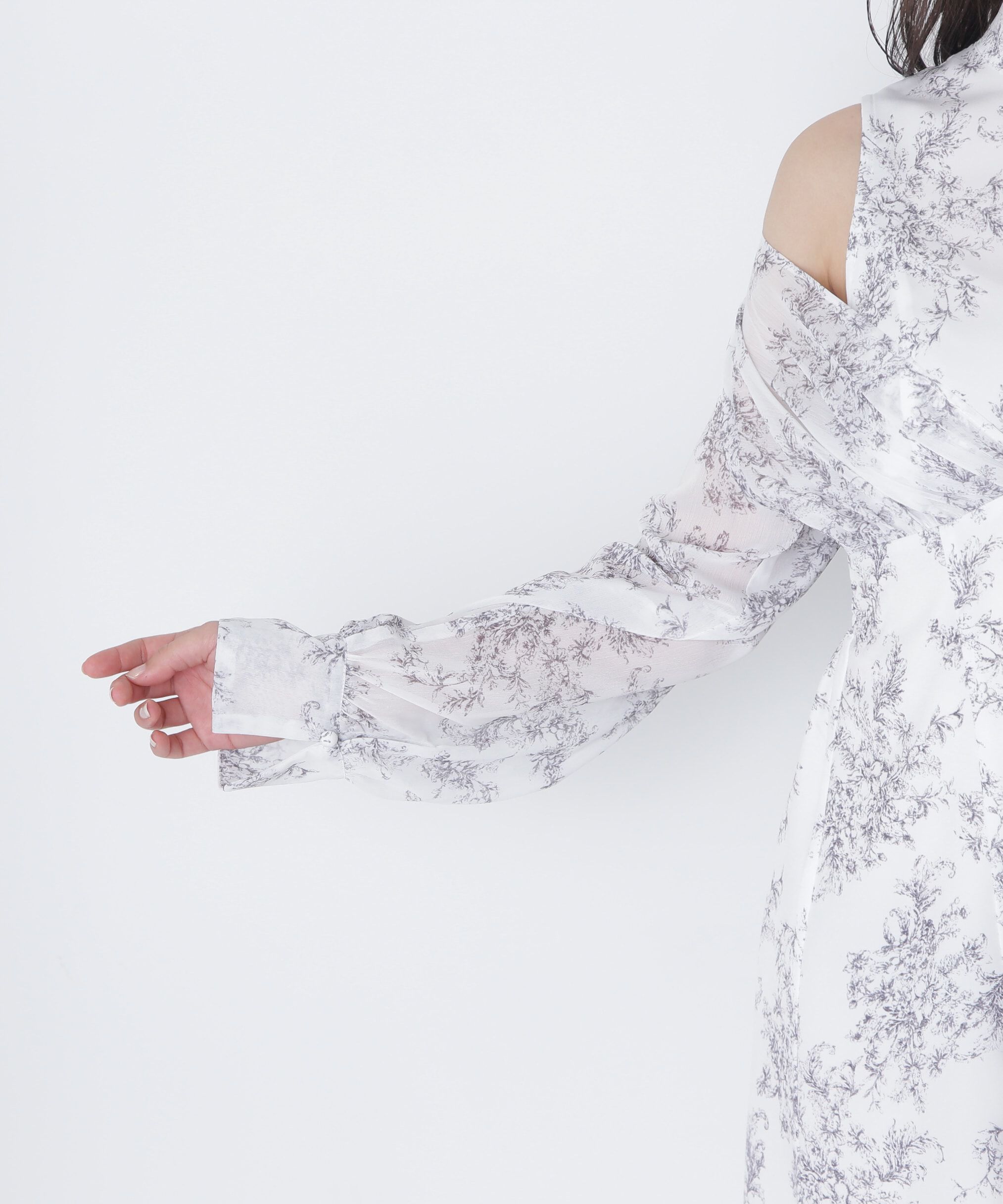  「シアープリントカシュクールワンピース」|ワンピース|