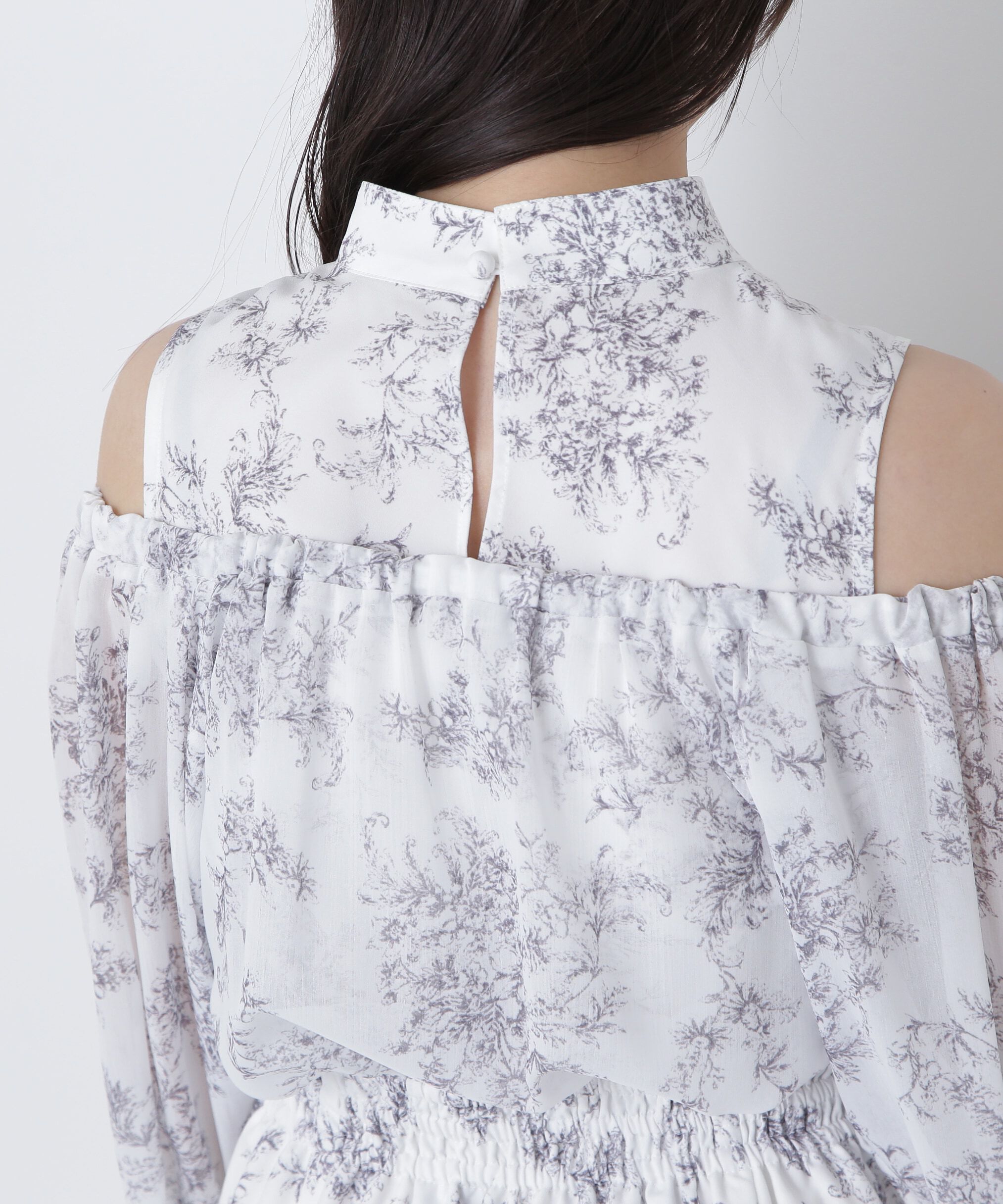  「シアープリントカシュクールワンピース」|ワンピース|