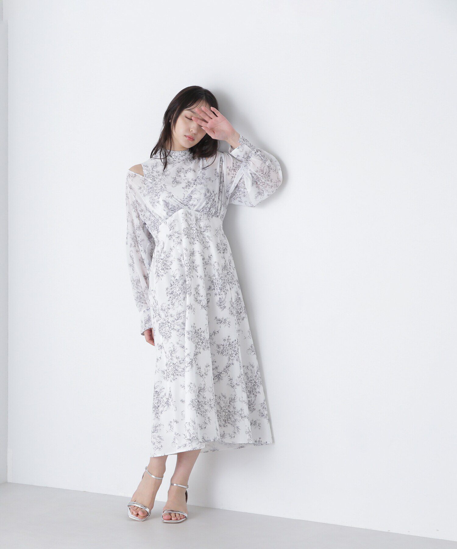  「シアープリントカシュクールワンピース」|ワンピース|