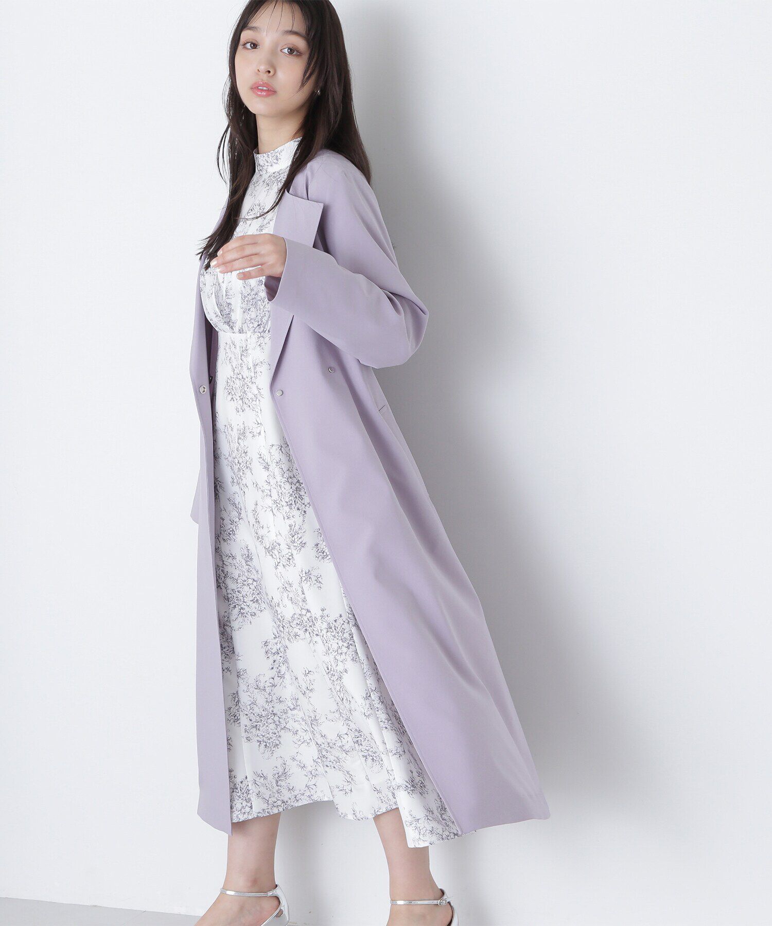  「シアープリントカシュクールワンピース」|ワンピース|