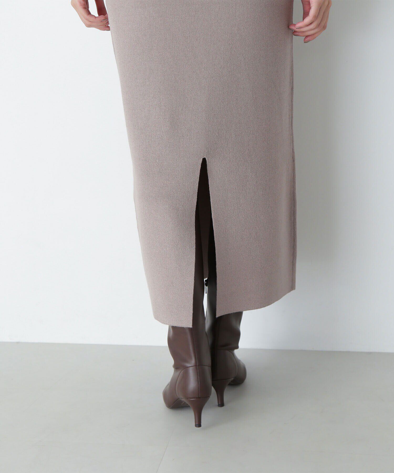  「シャツレイヤードニットセットアップ」|ワンピース|