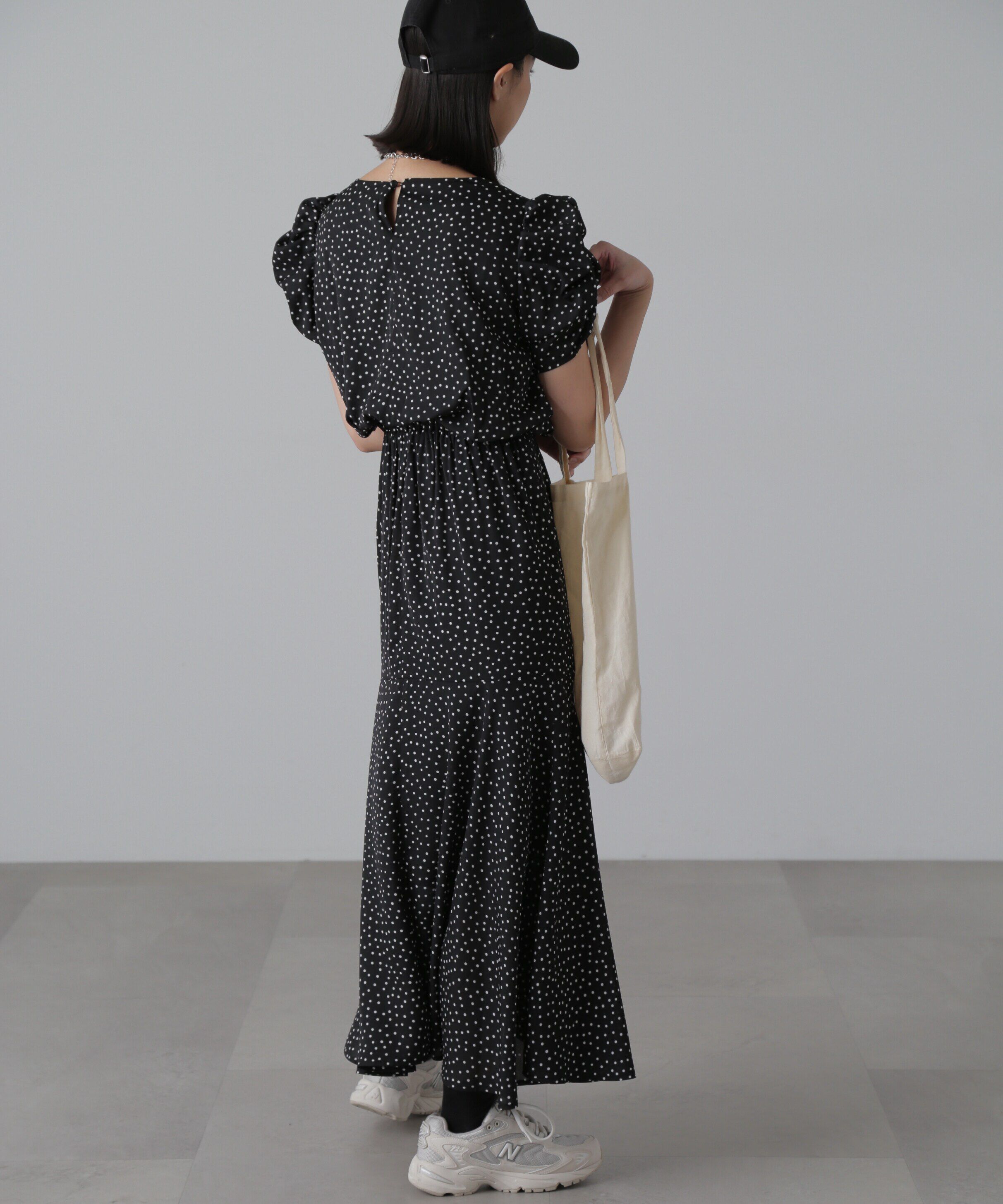  「ボリュームスリーブマーメイドワンピ―ス」|ワンピース|