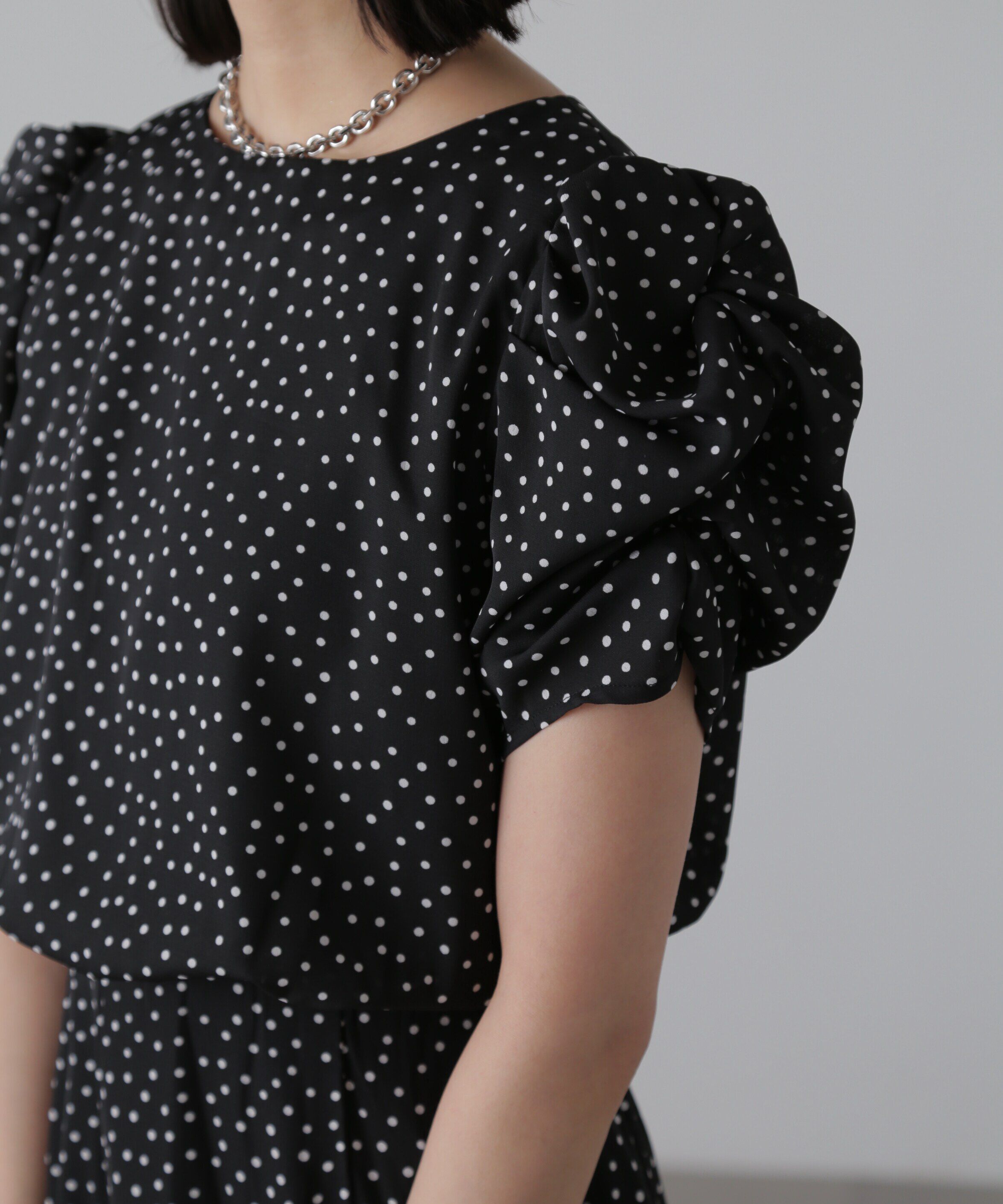  「ボリュームスリーブマーメイドワンピ―ス」|ワンピース|