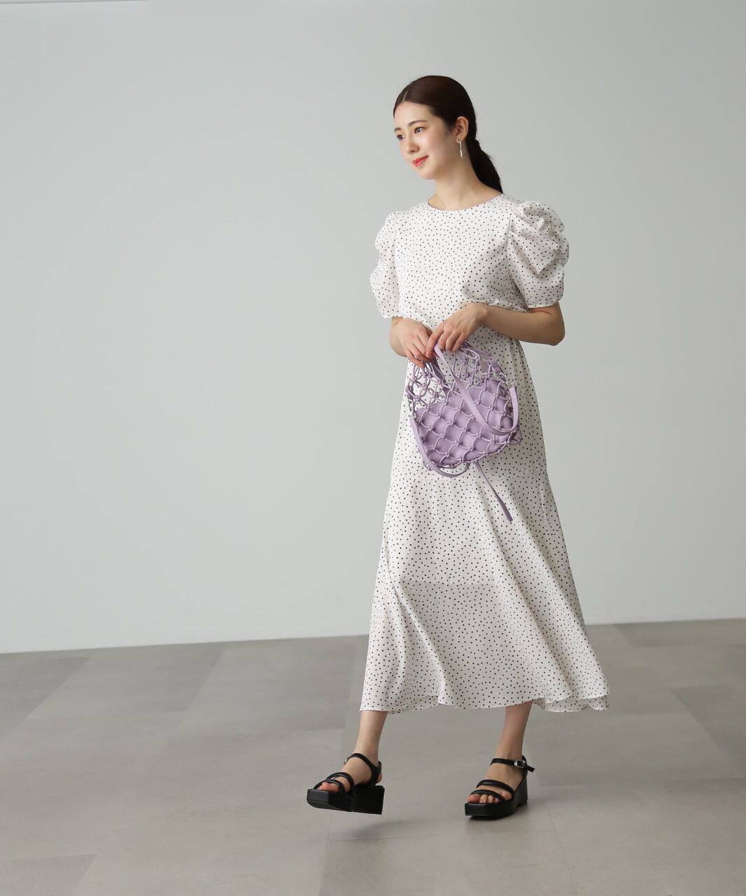  「ボリュームスリーブマーメイドワンピ―ス」|ワンピース|