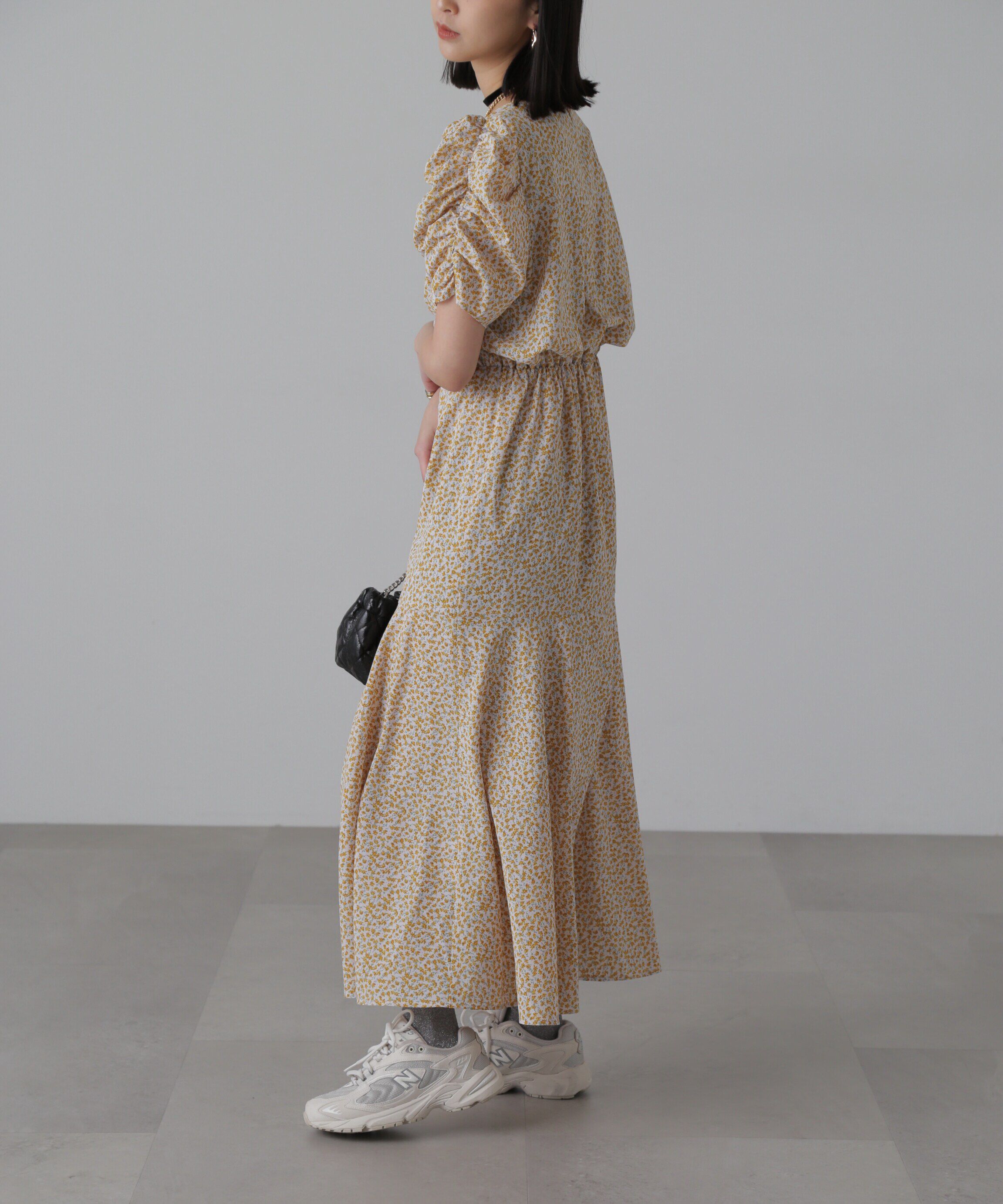  「ボリュームスリーブマーメイドワンピ―ス」|ワンピース|