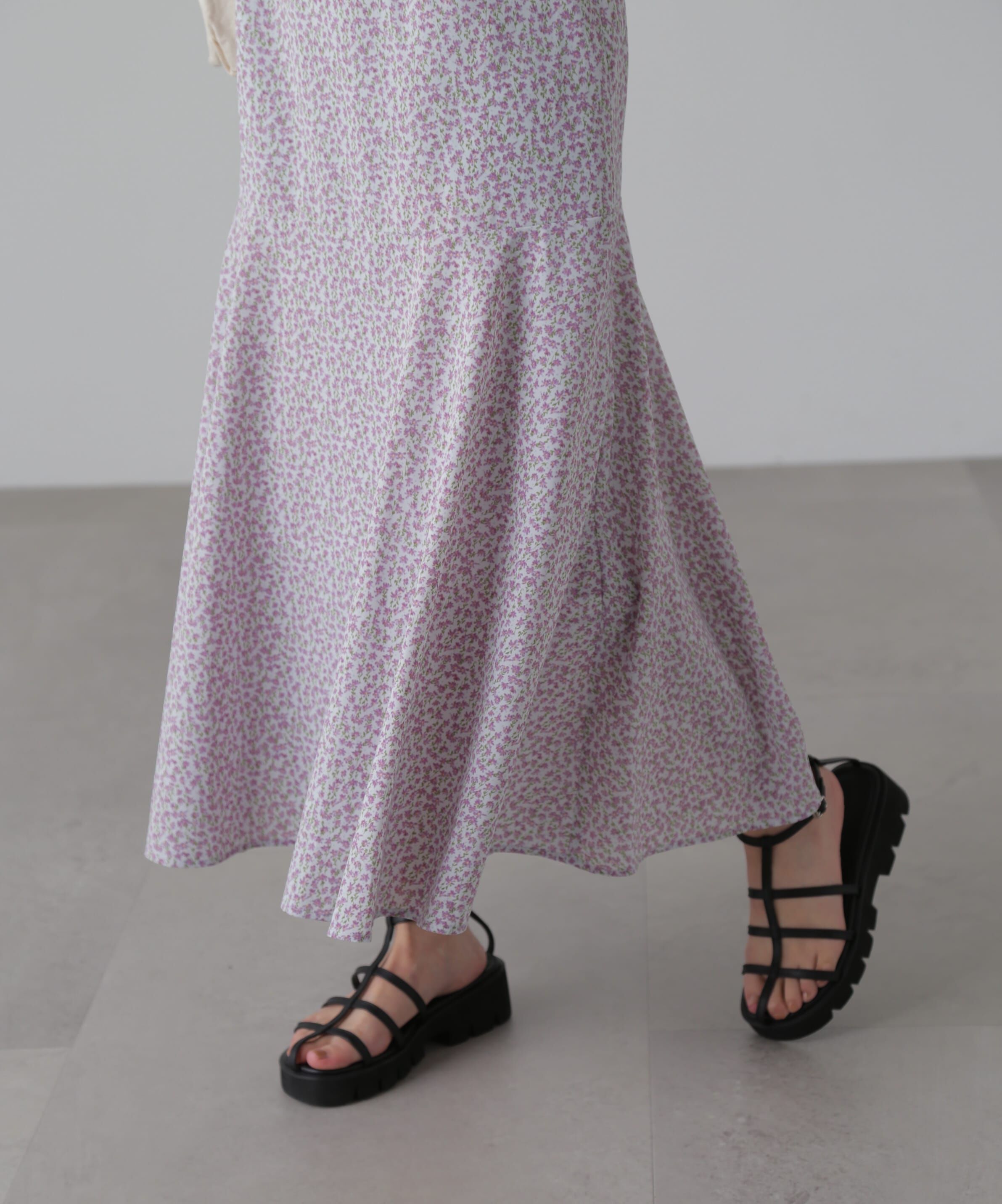  「ボリュームスリーブマーメイドワンピ―ス」|ワンピース|