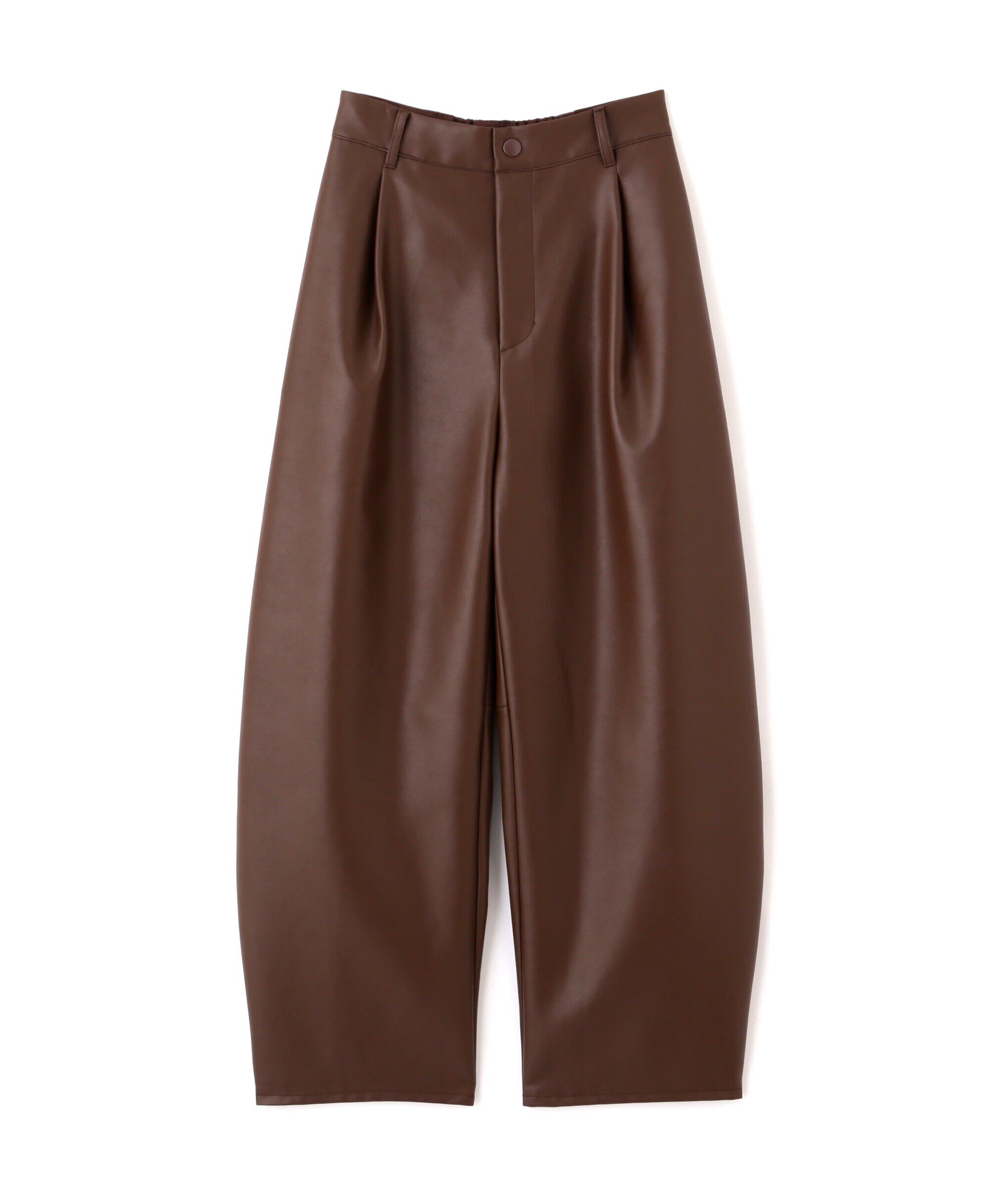  「合皮タックカーヴィーパンツ」|その他|
