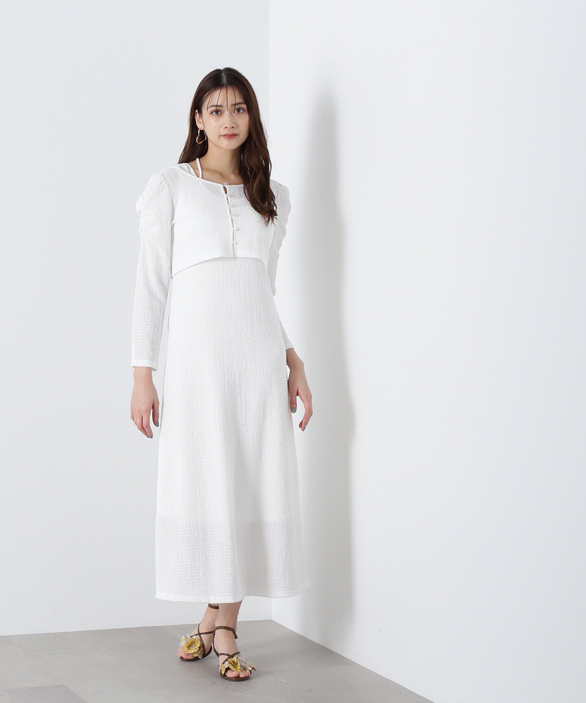  「ｸｼｭｸｼｭｽﾄﾚｯﾁｶｰﾃﾞ&ﾜﾝﾋﾟｰｽｾｯﾄ WEB限定ｶﾗｰ:ｵﾚ 」|ワンピース|