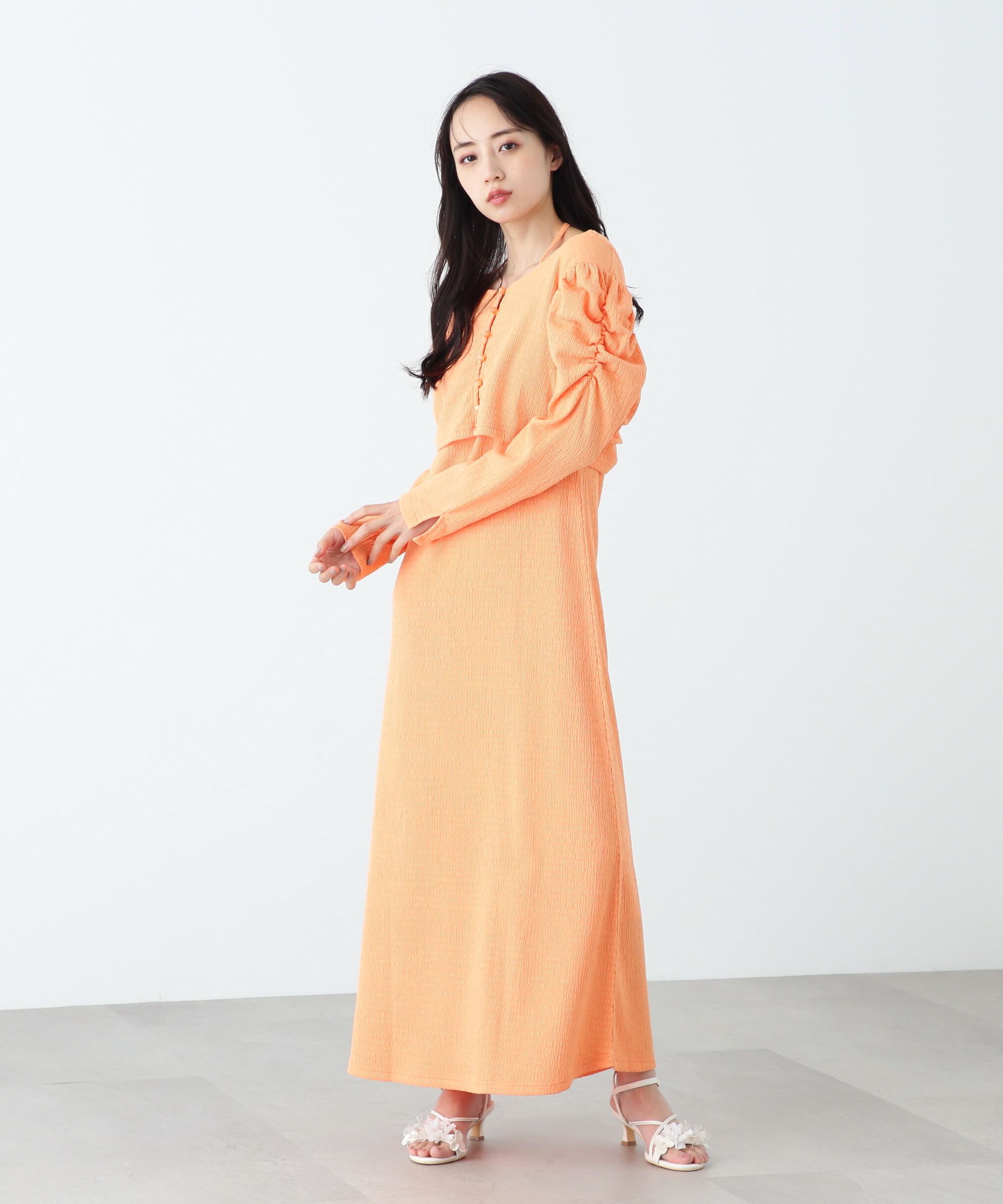  「ｸｼｭｸｼｭｽﾄﾚｯﾁｶｰﾃﾞ&ﾜﾝﾋﾟｰｽｾｯﾄ WEB限定ｶﾗｰ:ｵﾚ 」|ワンピース|