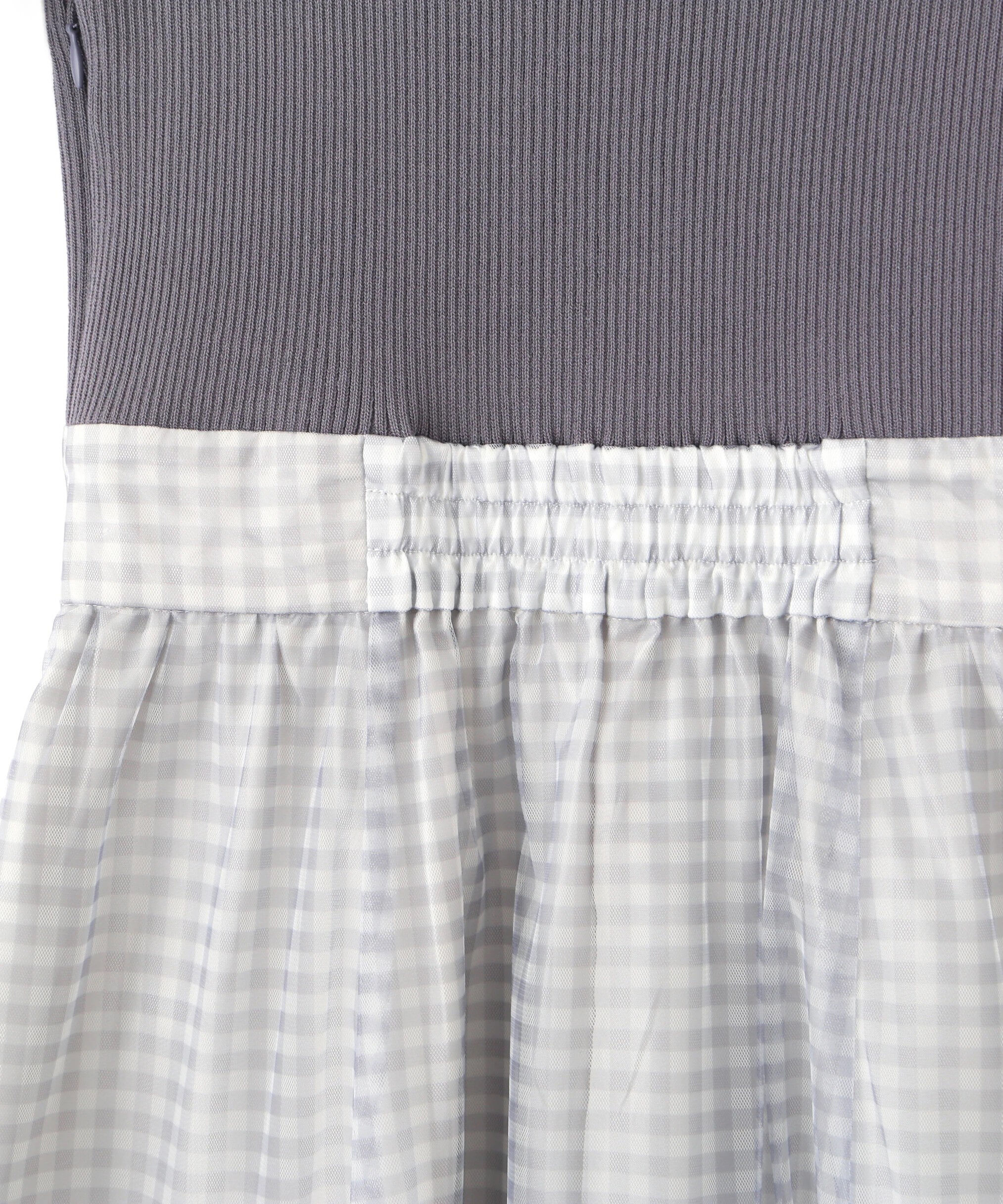  「ニット&times;シアースカートドッキングワンピース」|ワンピース|