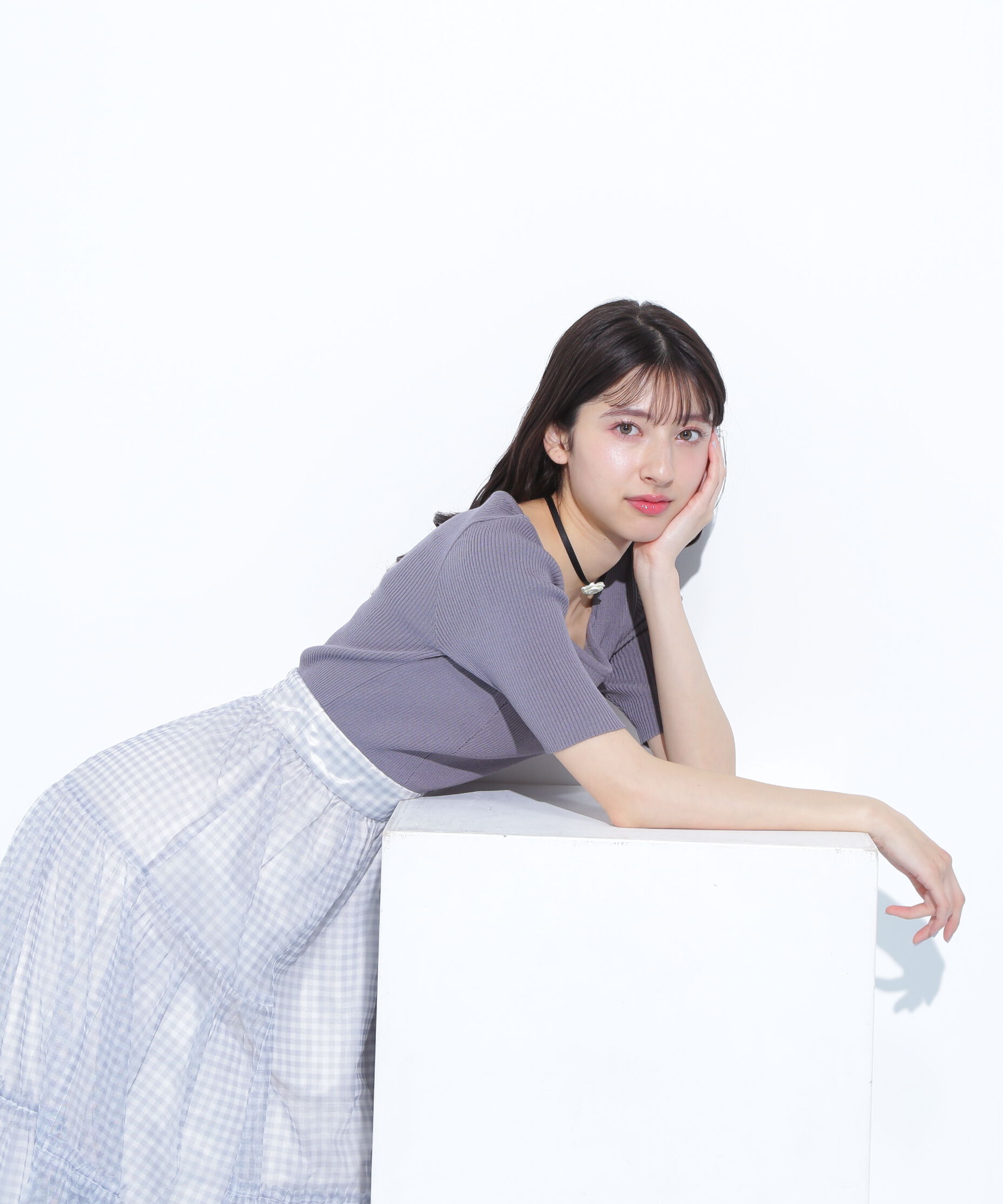  「ニット&times;シアースカートドッキングワンピース」|ワンピース|