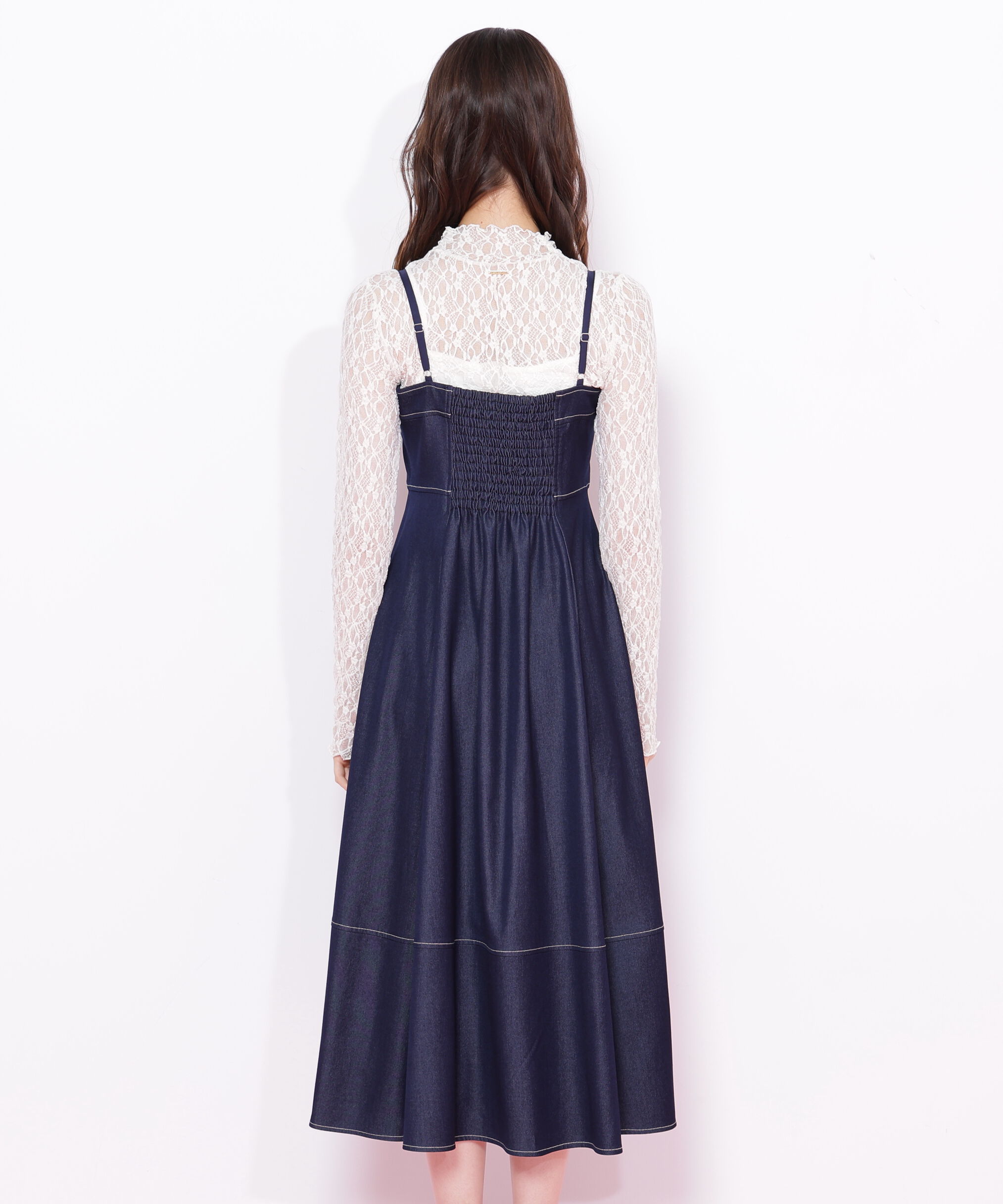  「デニムライクバリエーションキャミワンピース」|ワンピース|