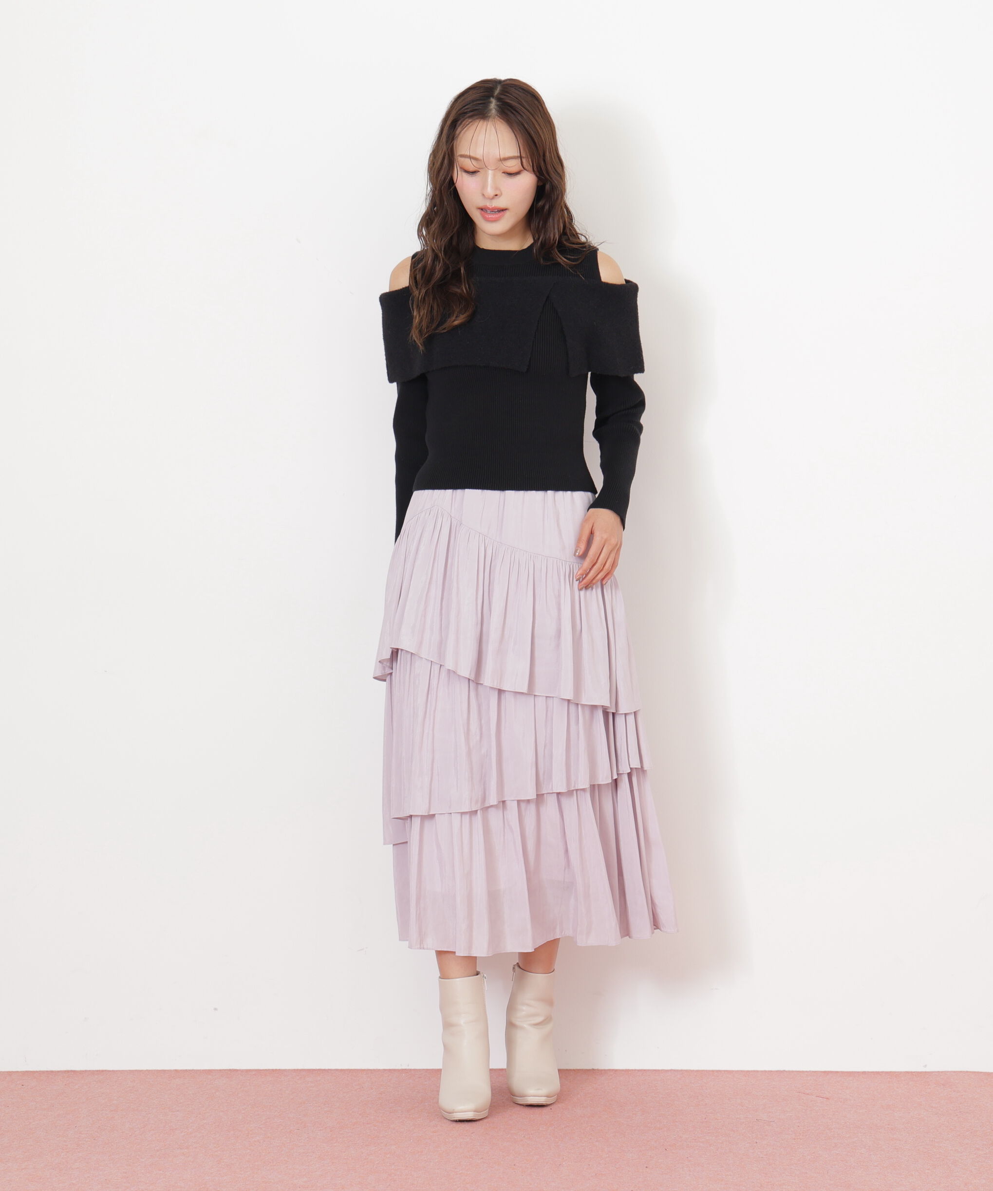  「ランダムティアードスカート」|スカート|