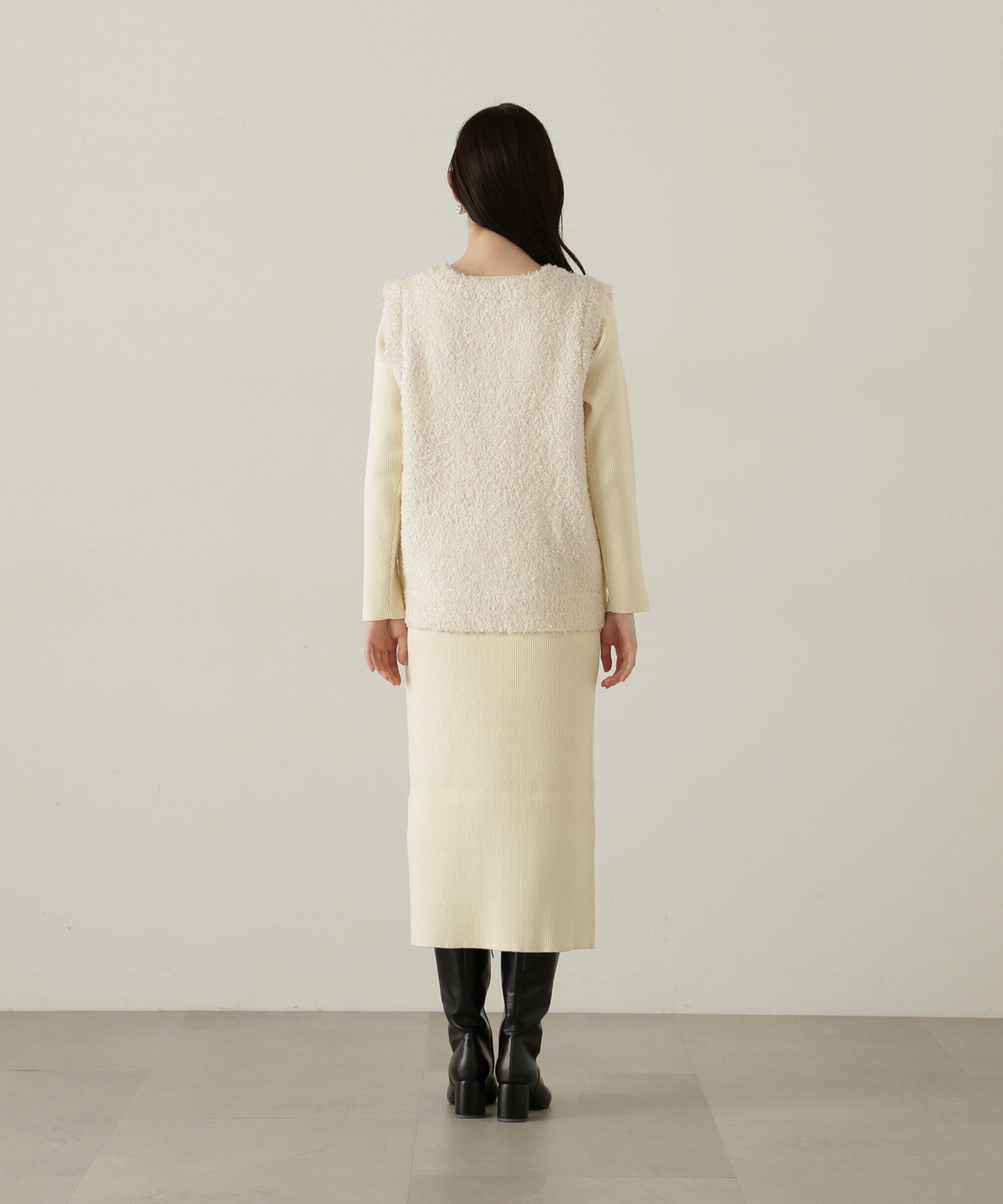 PROPORTION BODY DRESSING「テープヤーンベストニット　24AWセットアップ」|ワンピース|