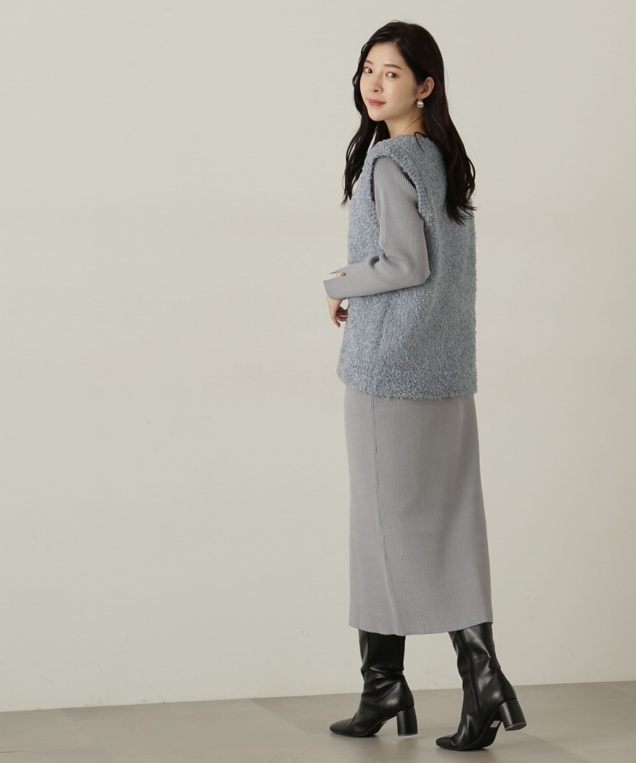 PROPORTION BODY DRESSING「テープヤーンベストニット　24AWセットアップ」|ワンピース|