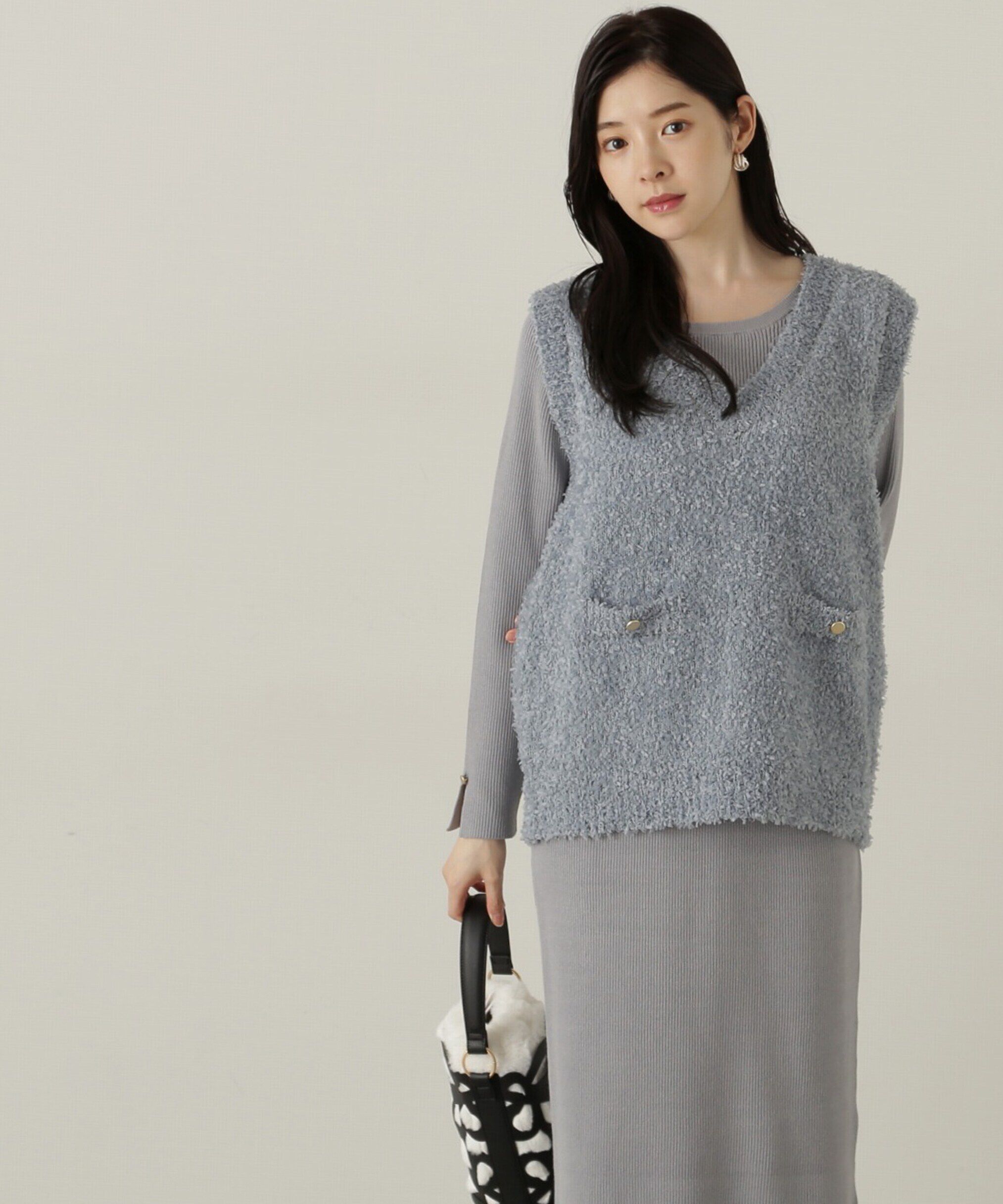 PROPORTION BODY DRESSING「テープヤーンベストニット　24AWセットアップ」|ワンピース|