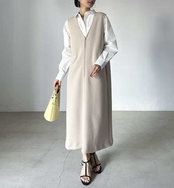 Doux archives「３ＷＡＹ　ＺＩＰワンピ」|ワンピース|BEIGE