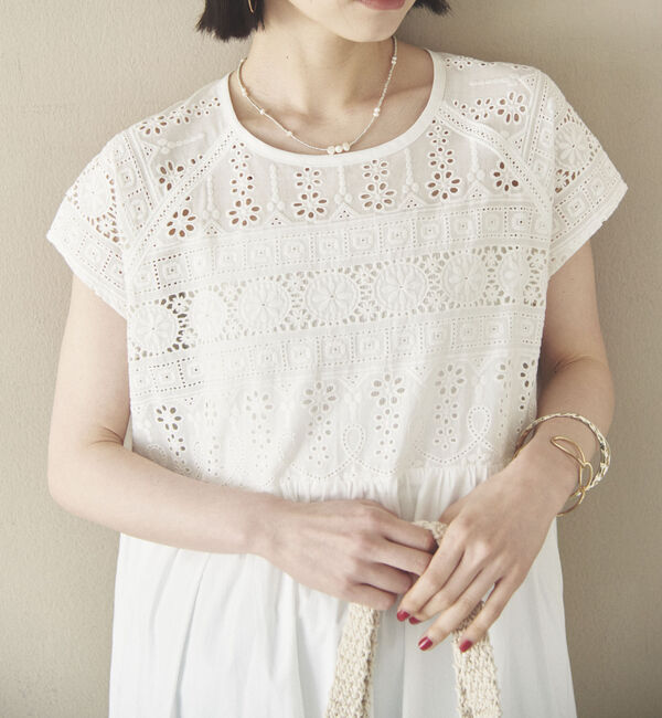 Doux archives「カットワークレースティアードワンピース」|ワンピース|