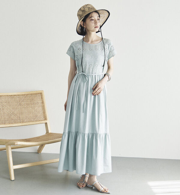 Doux archives「カットワークレースティアードワンピース」|ワンピース|