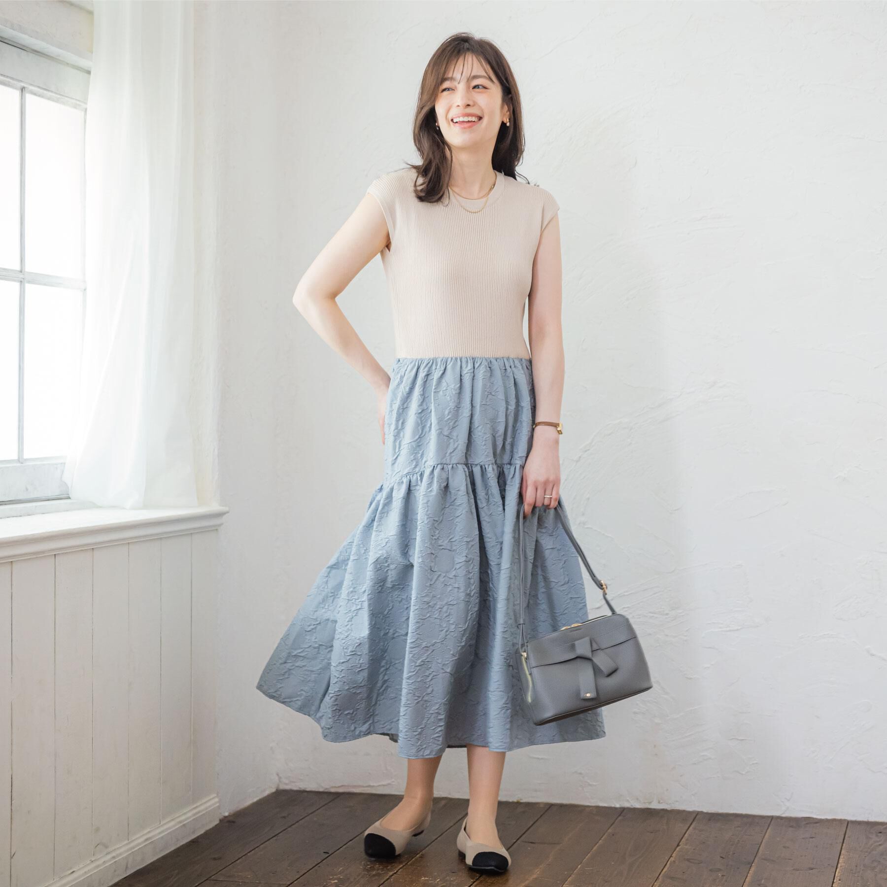 ITS&rsquo;DEMO「【手洗い可】ドッキングワンピース」|ワンピース|