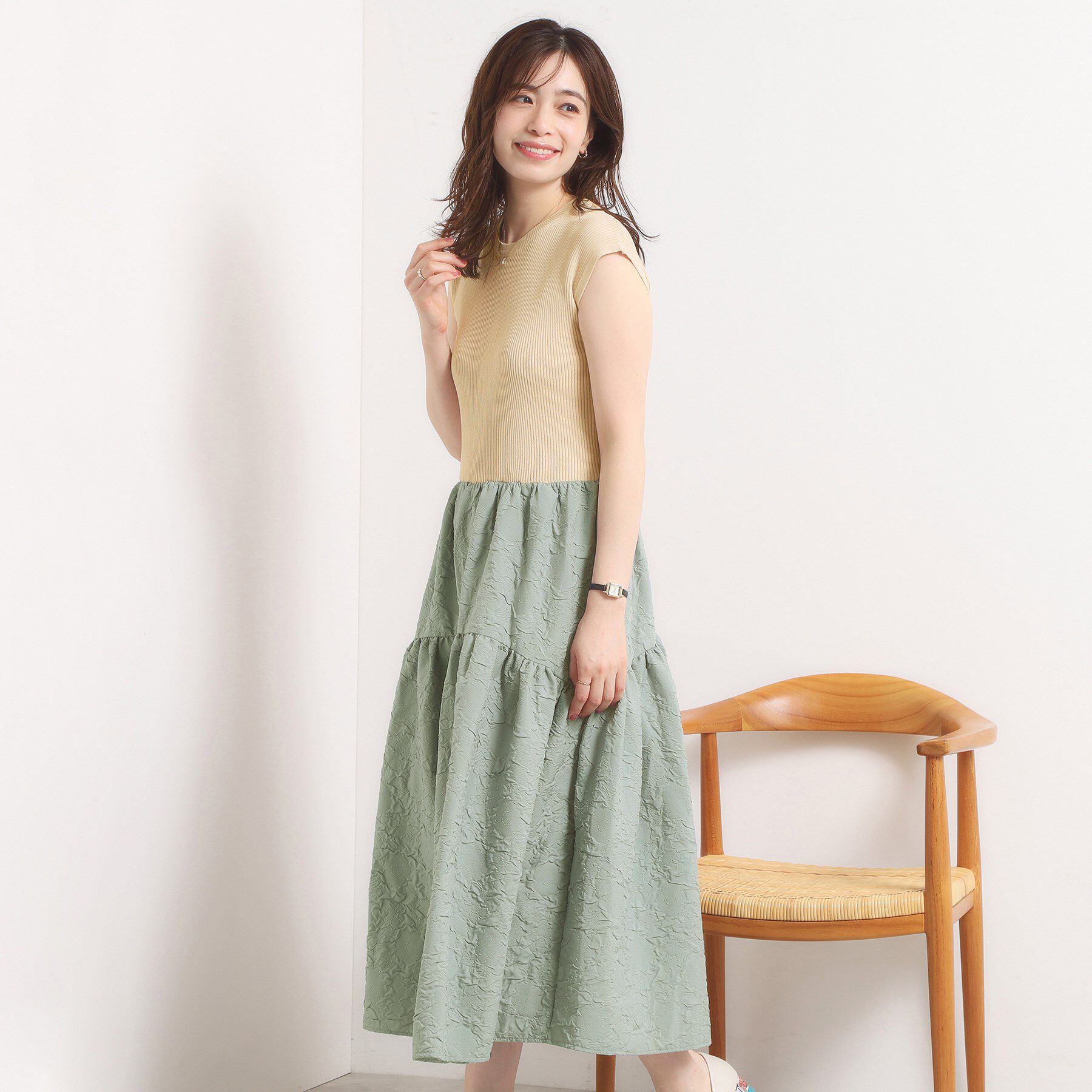 ITS&rsquo;DEMO「【手洗い可】ドッキングワンピース」|ワンピース|