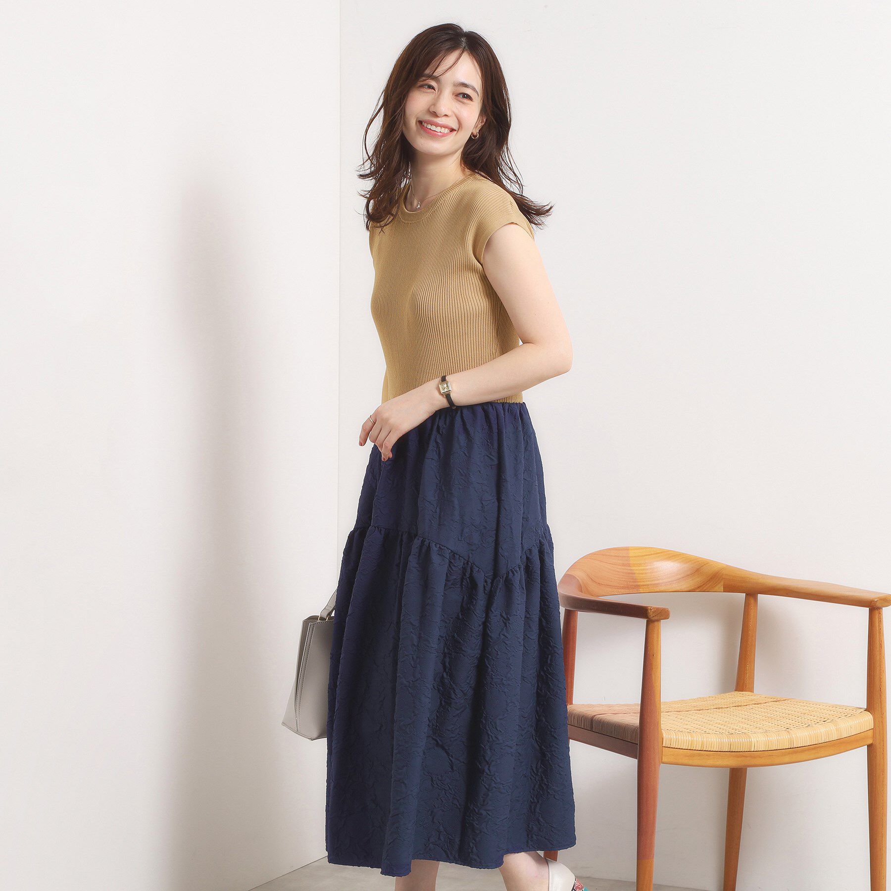 ITS&rsquo;DEMO「【手洗い可】ドッキングワンピース」|ワンピース|