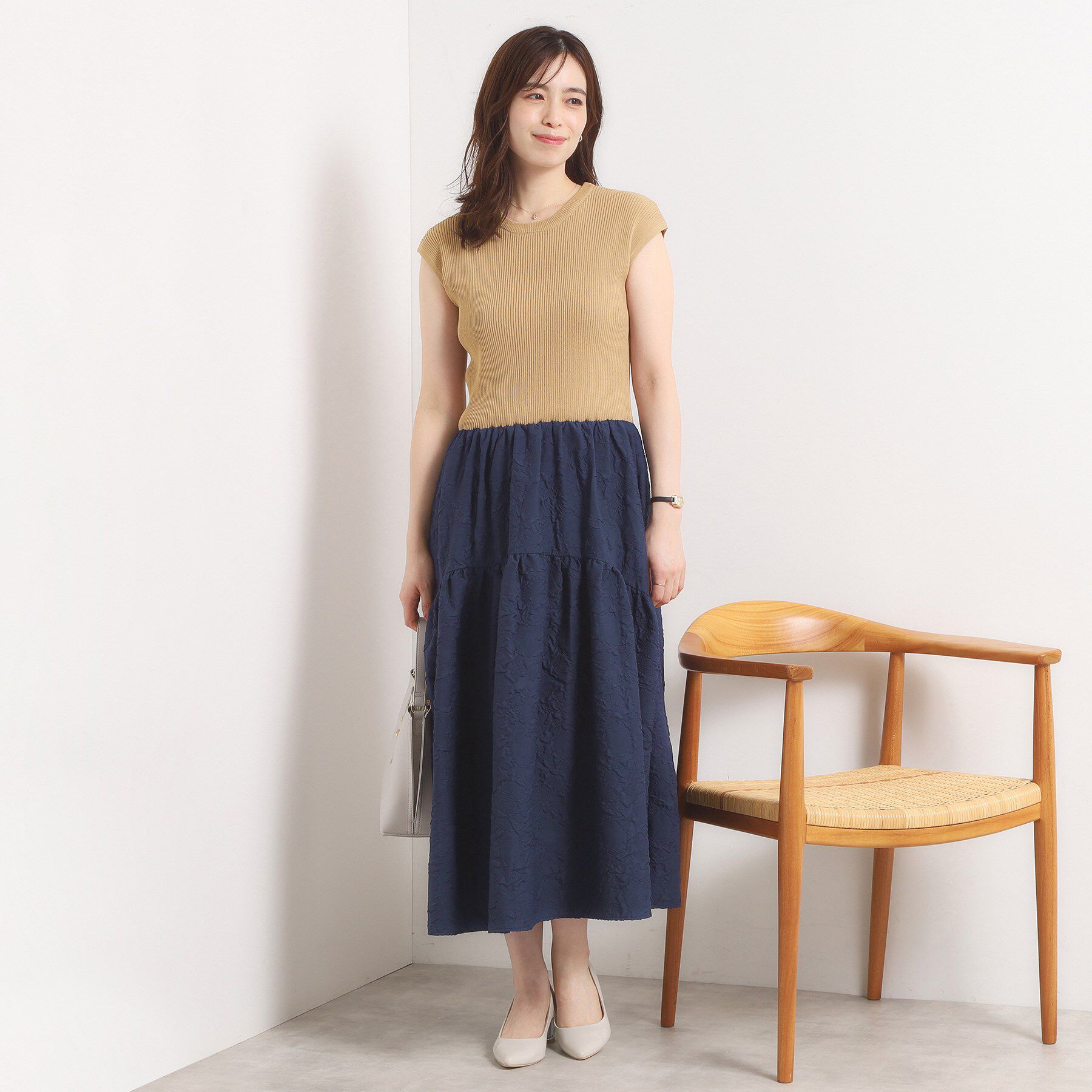 ITS&rsquo;DEMO「【手洗い可】ドッキングワンピース」|ワンピース|