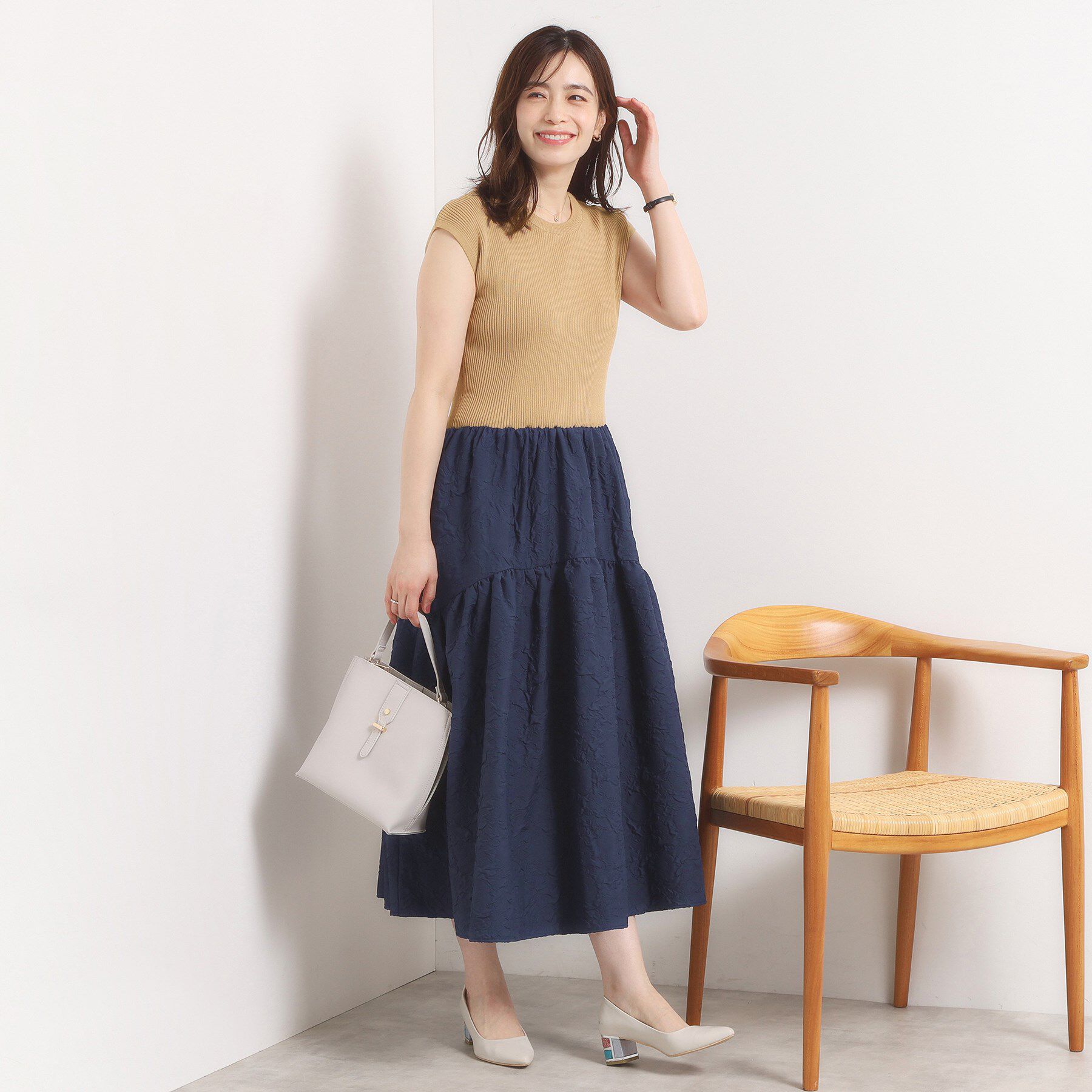 ITS&rsquo;DEMO「【手洗い可】ドッキングワンピース」|ワンピース|