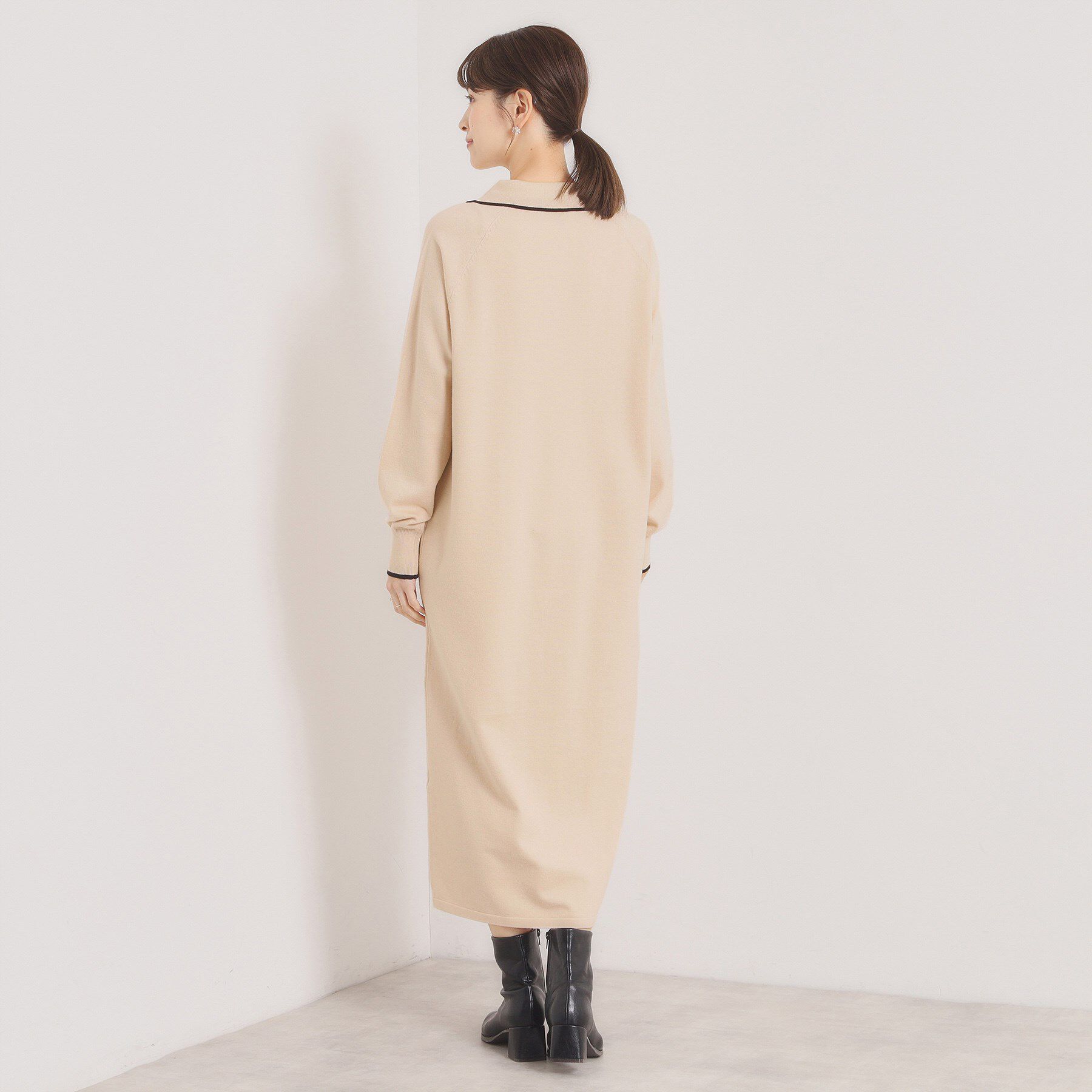 ITS&rsquo;DEMO「【手洗い可】ポロ衿ニットワンピース」|ワンピース|