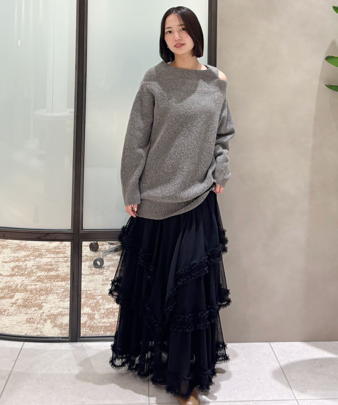 COCO DEAL「オフショルスリットニット」|ニット・セーター|