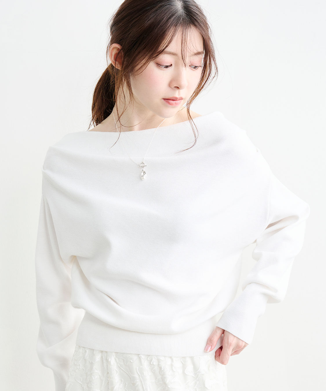 COCO DEAL「ドレープオフショルニット」|ニット・セーター|
