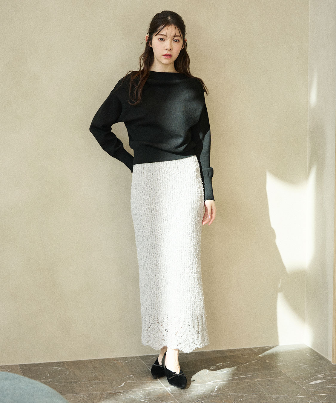 COCO DEAL「ドレープオフショルニット」|ニット・セーター|