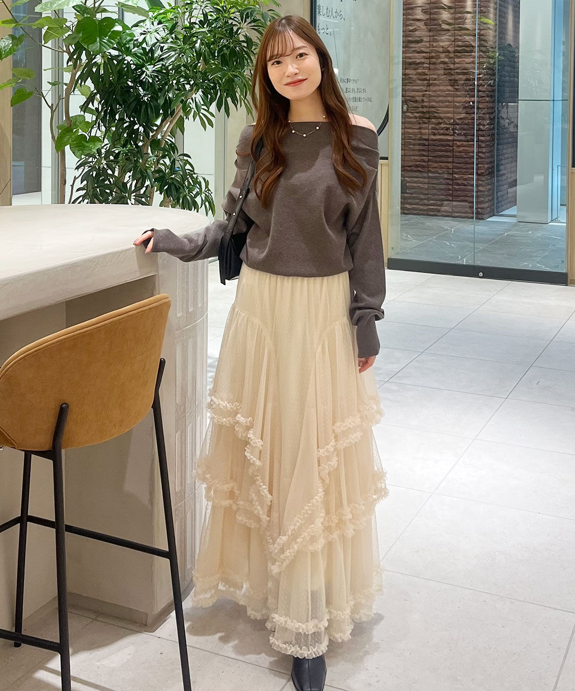 COCO DEAL「ドレープオフショルニット」|ニット・セーター|