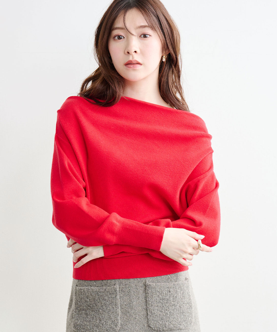 COCO DEAL「ドレープオフショルニット」|ニット・セーター|