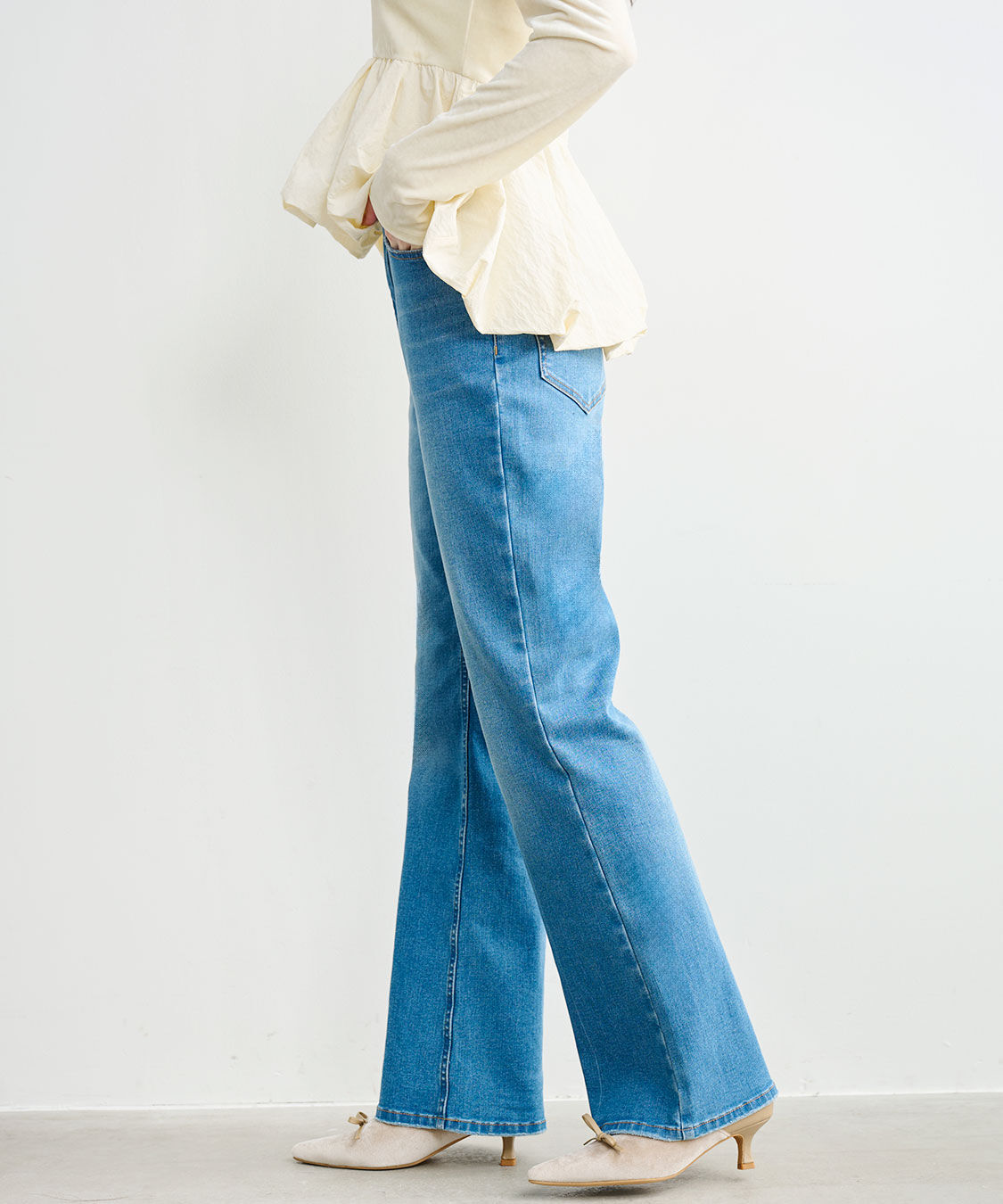 COCO DEAL「スーパーストレッチデニムフレアパンツ」|デニム|