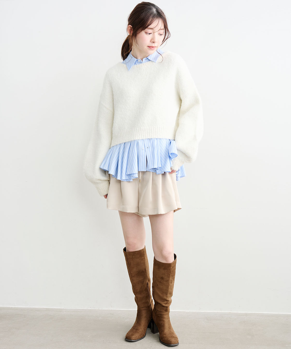 COCO DEAL「フレアペプラムシャツ」|シャツ・ブラウス|