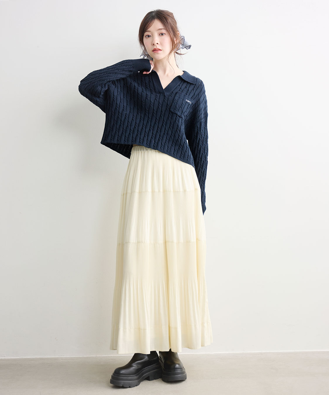 COCO DEAL「ケーブルスキッパーニット」|ニット・セーター|