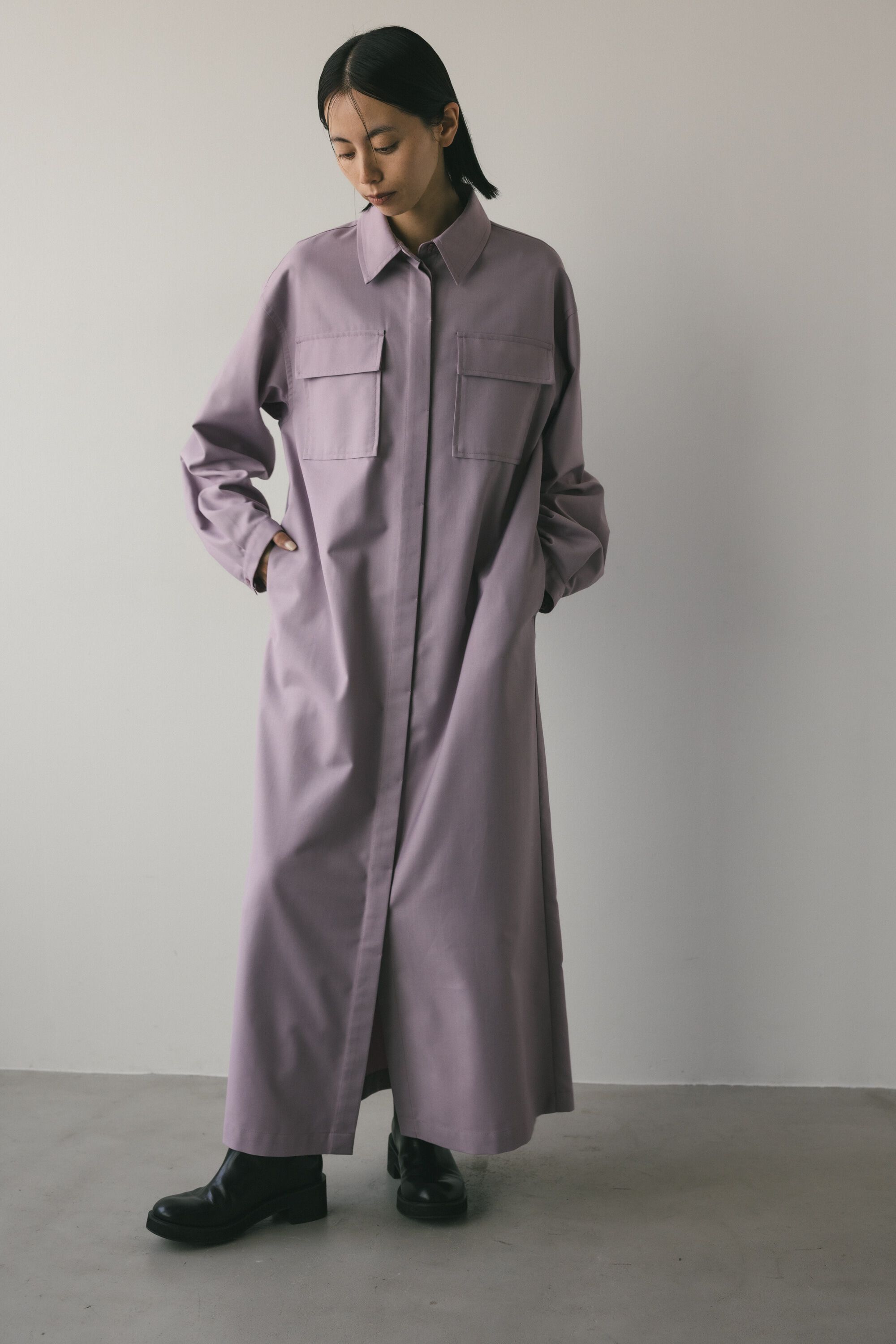 STYLEMIXER「ビッグポケットシャツワンピース」|ワンピース|